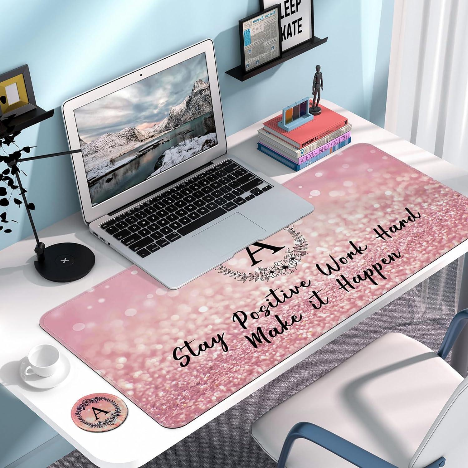 Alfombrilla de Ratón Grande Wiabsi Rosa 80 x 40 cm Antideslizante
