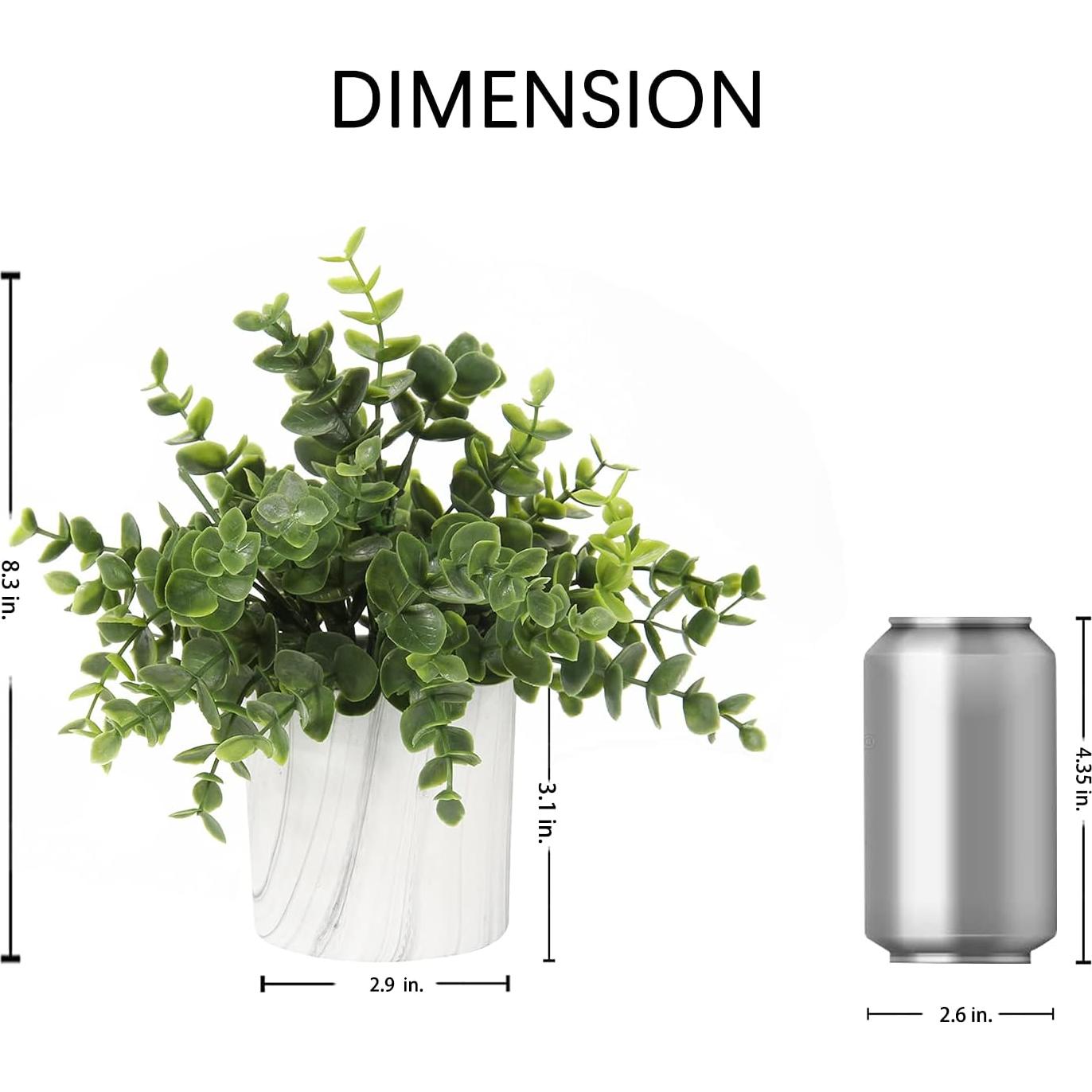 Planta Artificial Eucalipto Hollyone en Maceta 22.9 cm Verde