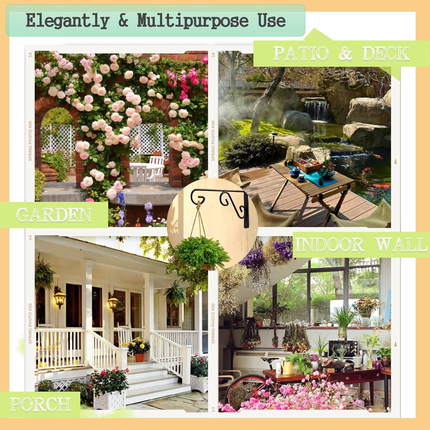 Soporte para Planta Colgante ZEECER 25.4 cm Metal Negro Resistente