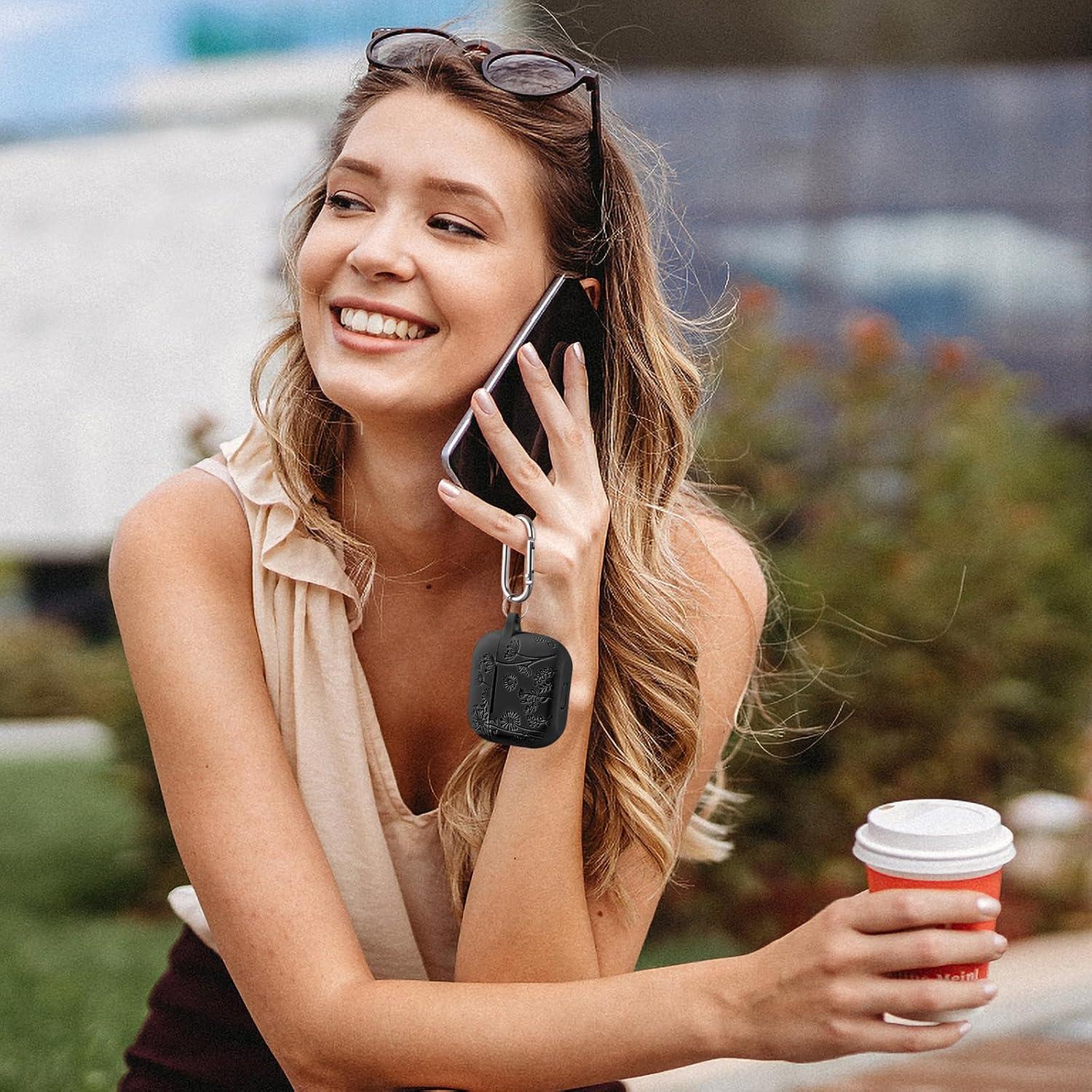 Funda de Silicona Grabada Lerobo para AirPods 3ra Generación - Negro