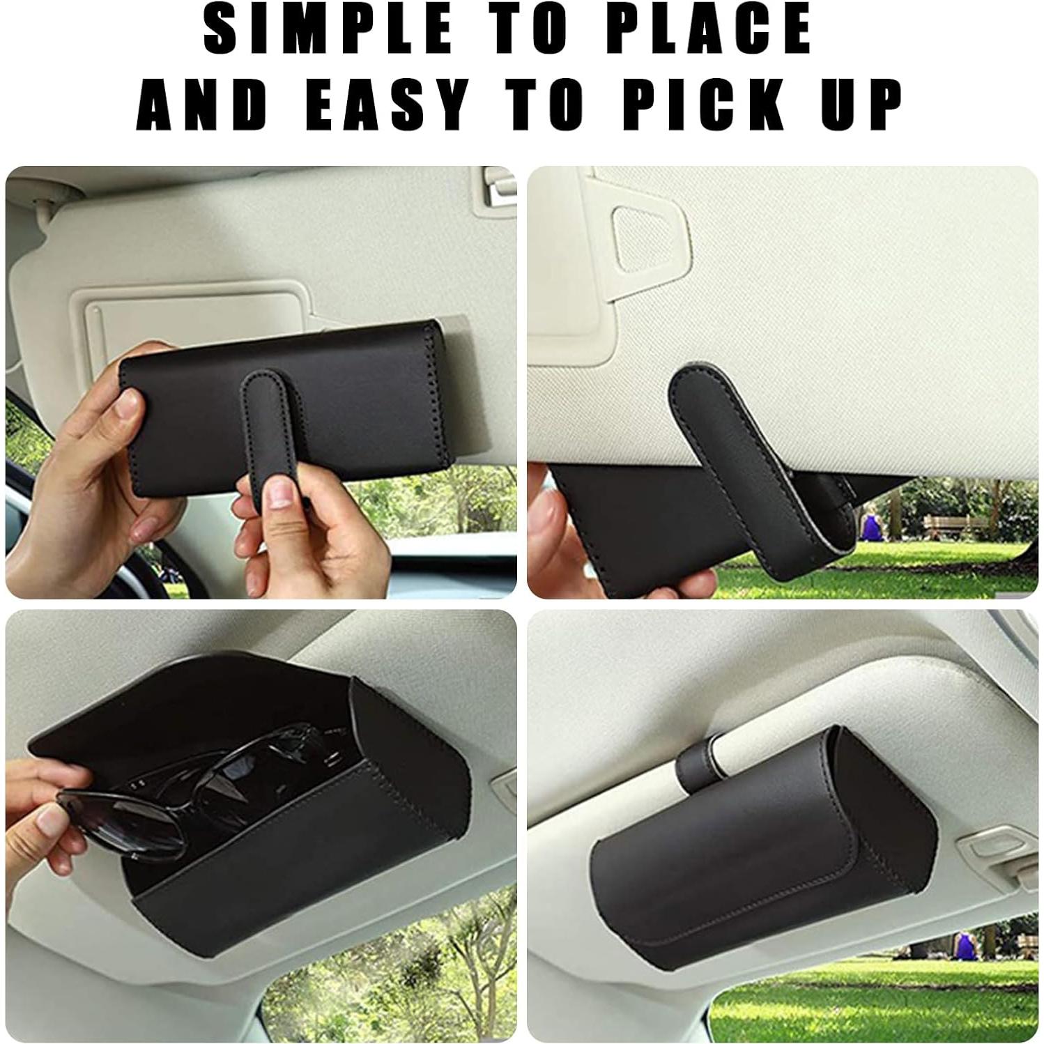 Soporte de Gafas para Visera de Coche Ohleats Beige