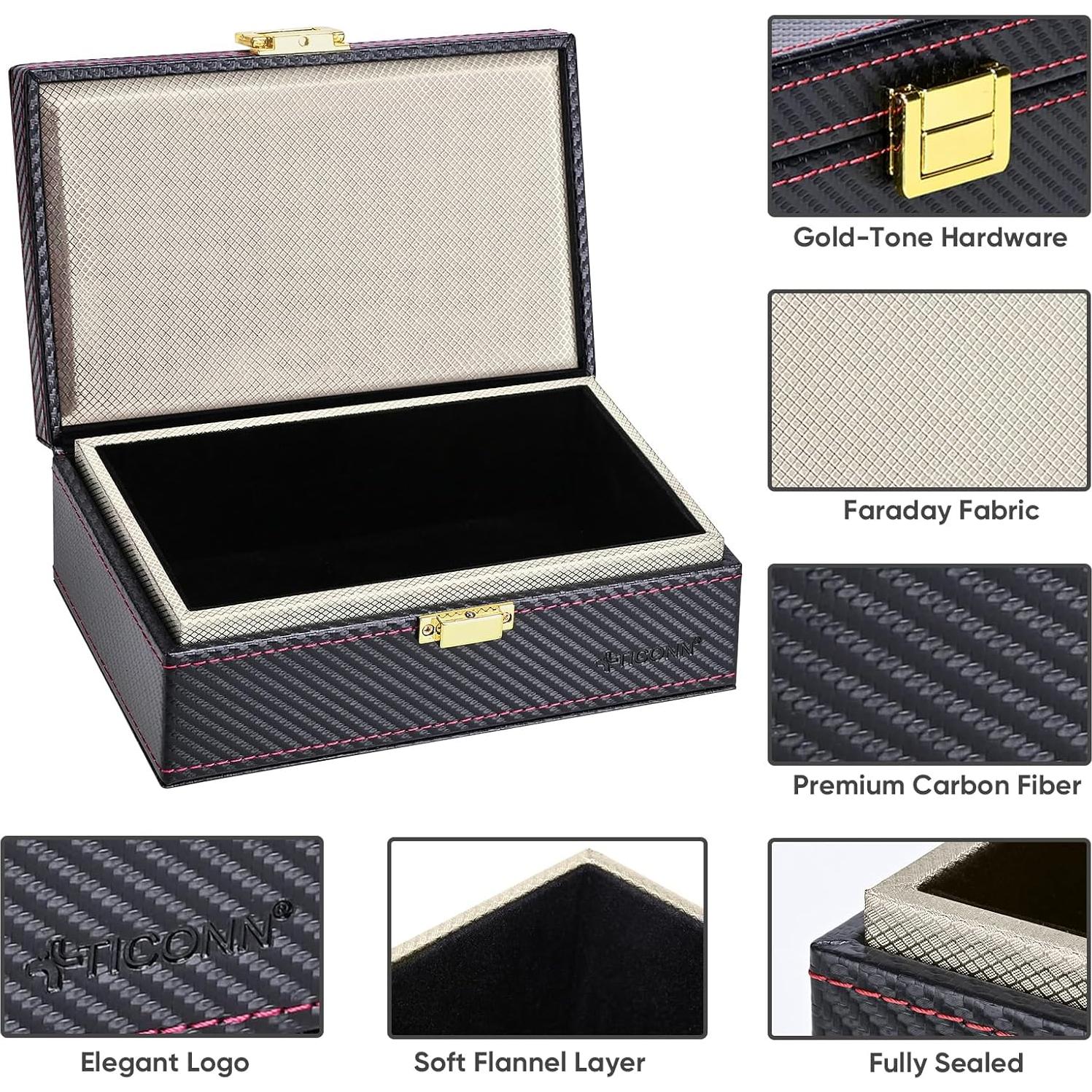 Caja Faraday TICONN, Bloqueador de Señal RFID para Llaves