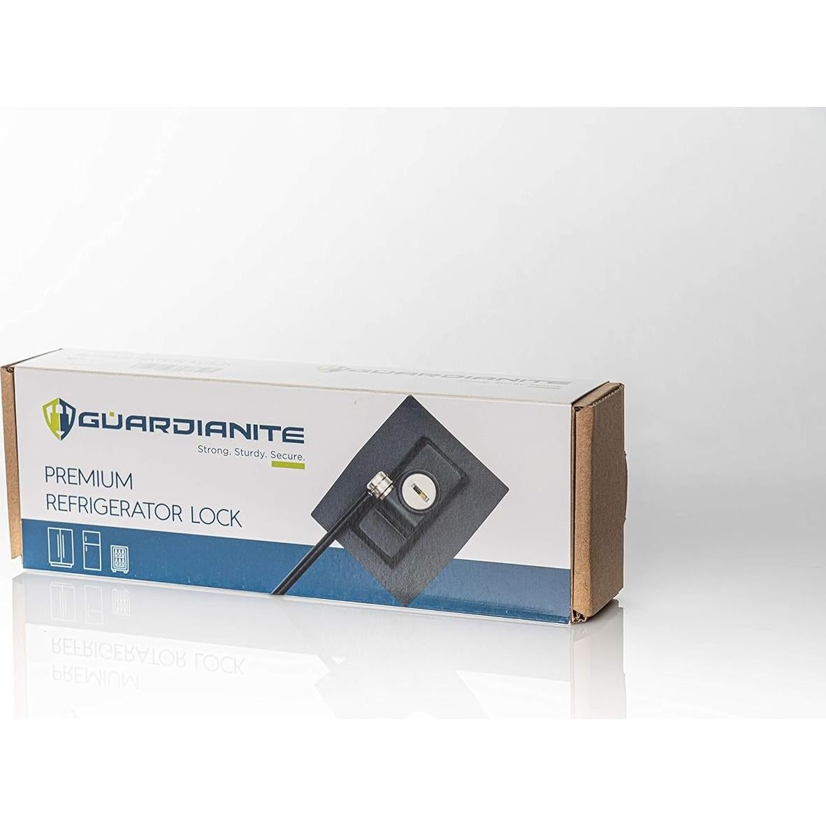 2-Pack Guardianite Premium Refrigerator Lock with Built-in Keyed Lock (2-Pack Black)