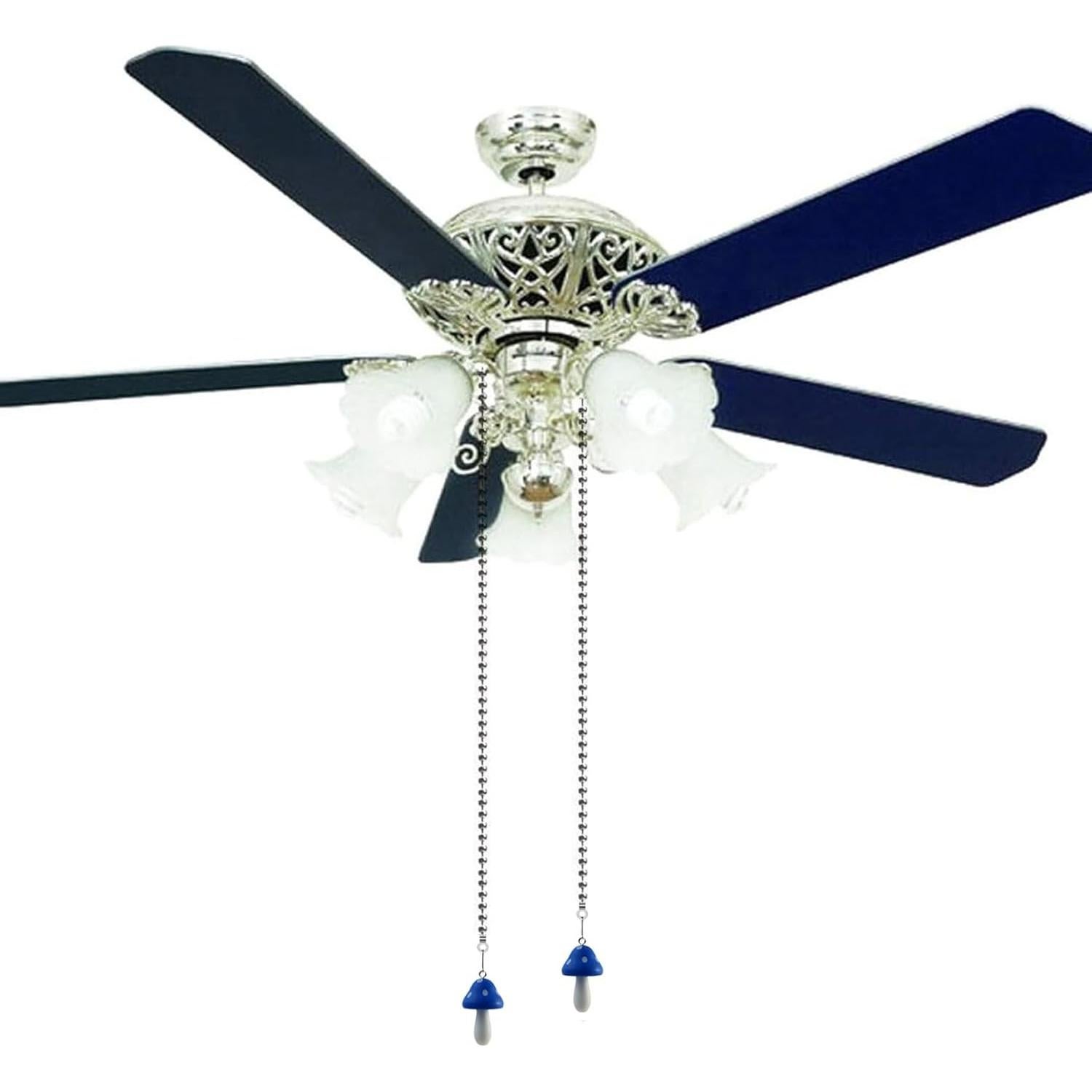 Extensor de cadena de tirón Hyamass para ventilador de techo azul 33 cm