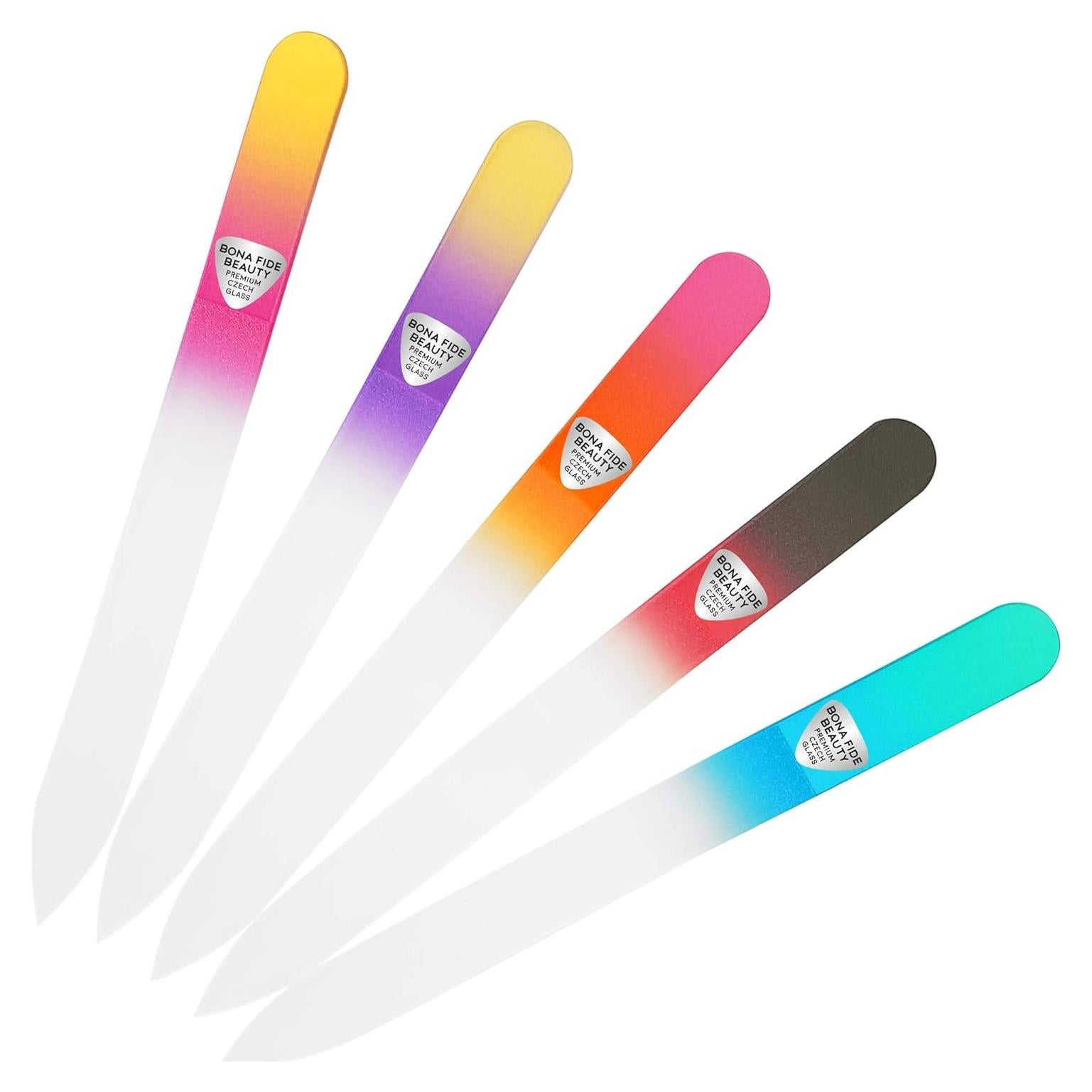 Conjunto de 5 Limas de Uñas de Vidrio Checo Bona Fide Beauty