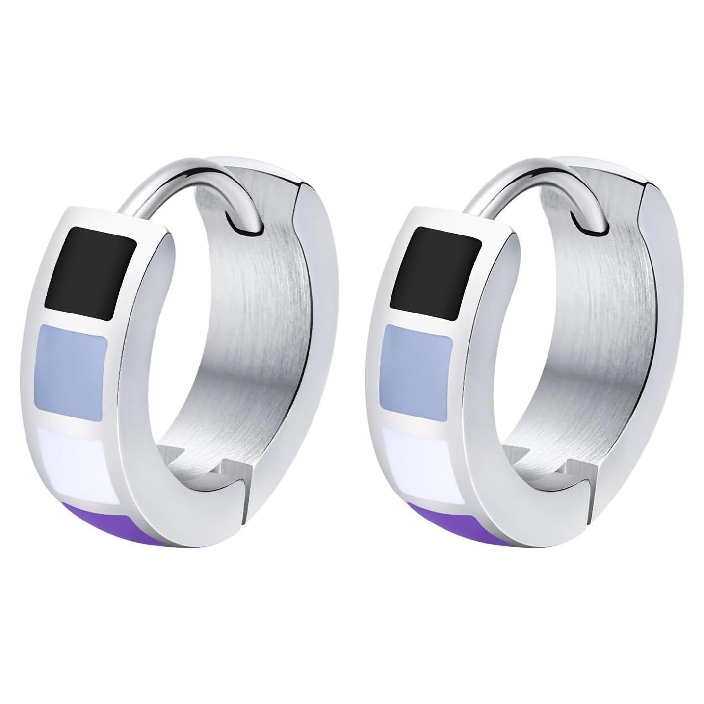 Pendientes Aros Pequeños Acero Inoxidable Orgullo LGBT