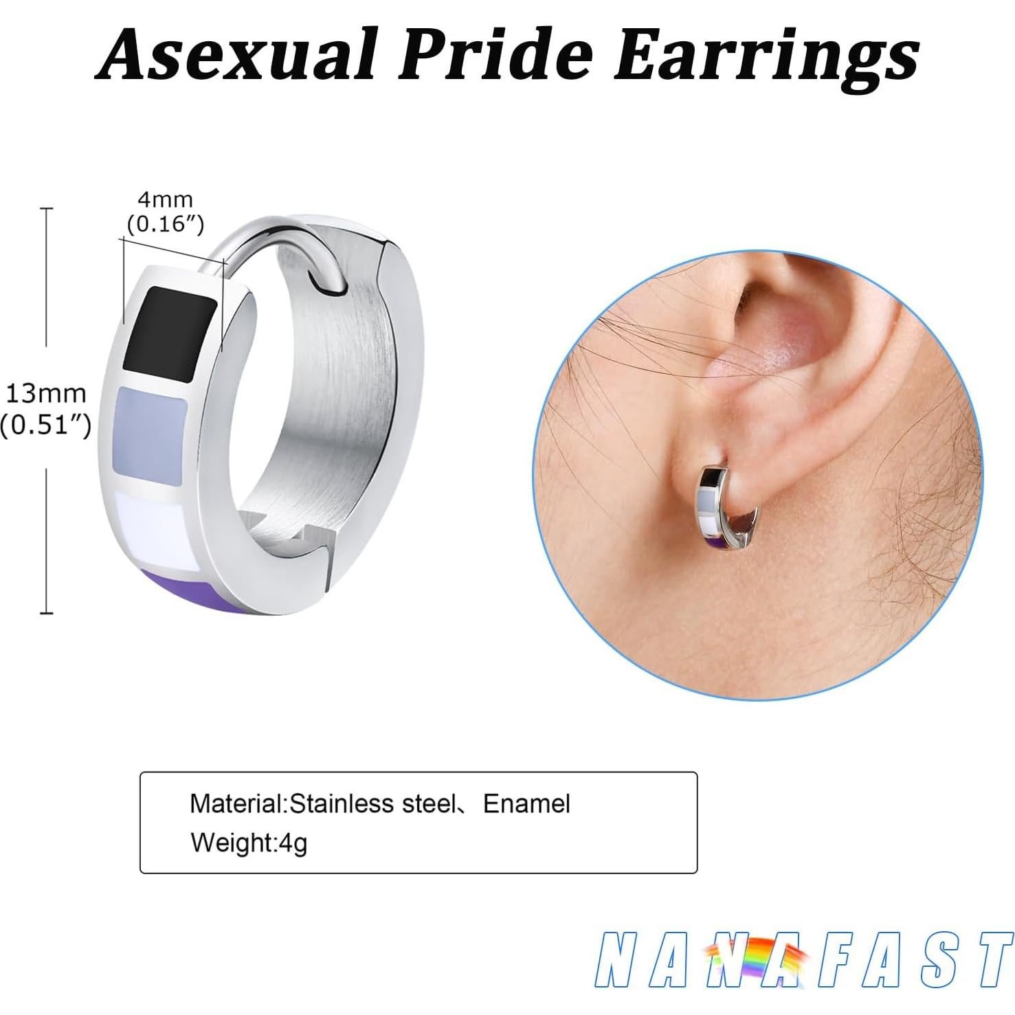 Pendientes Aros Pequeños Acero Inoxidable Orgullo LGBT