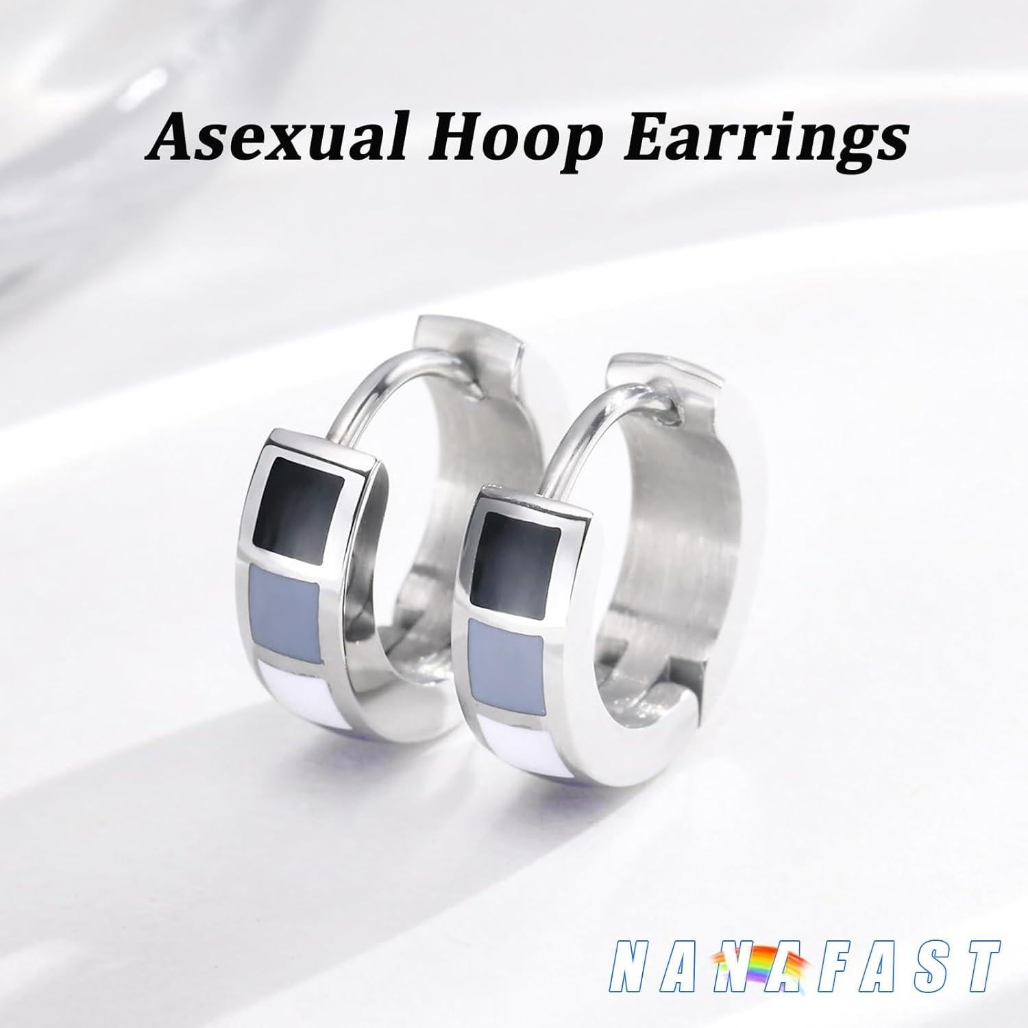 Pendientes Aros Pequeños Acero Inoxidable Orgullo LGBT