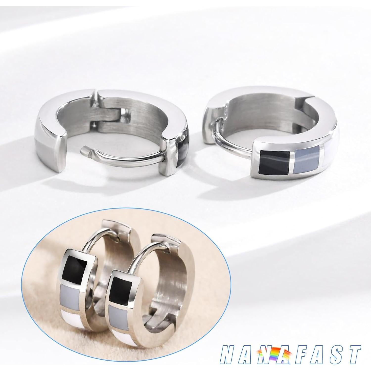 Pendientes Aros Pequeños Acero Inoxidable Orgullo LGBT