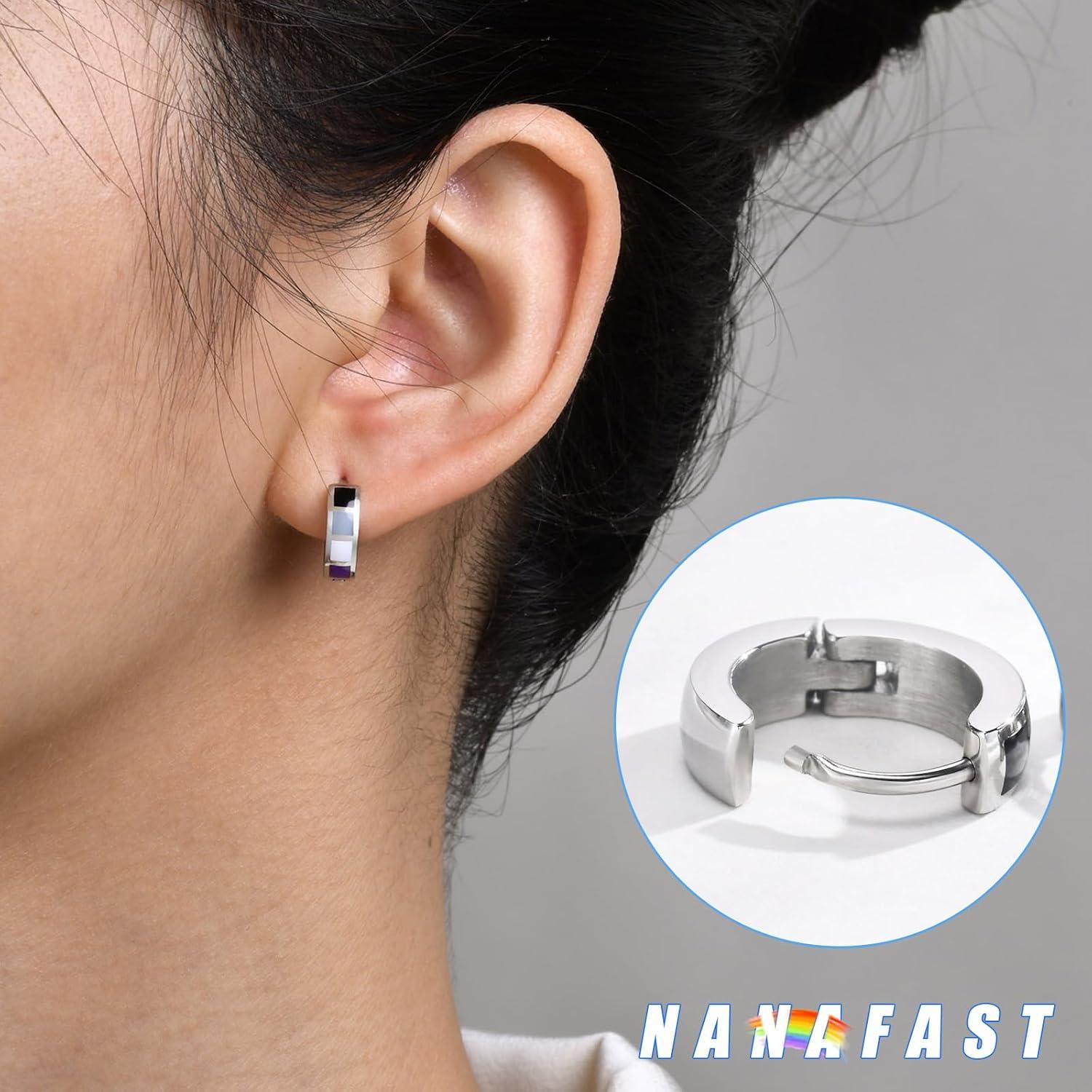 Pendientes Aros Pequeños Acero Inoxidable Orgullo LGBT