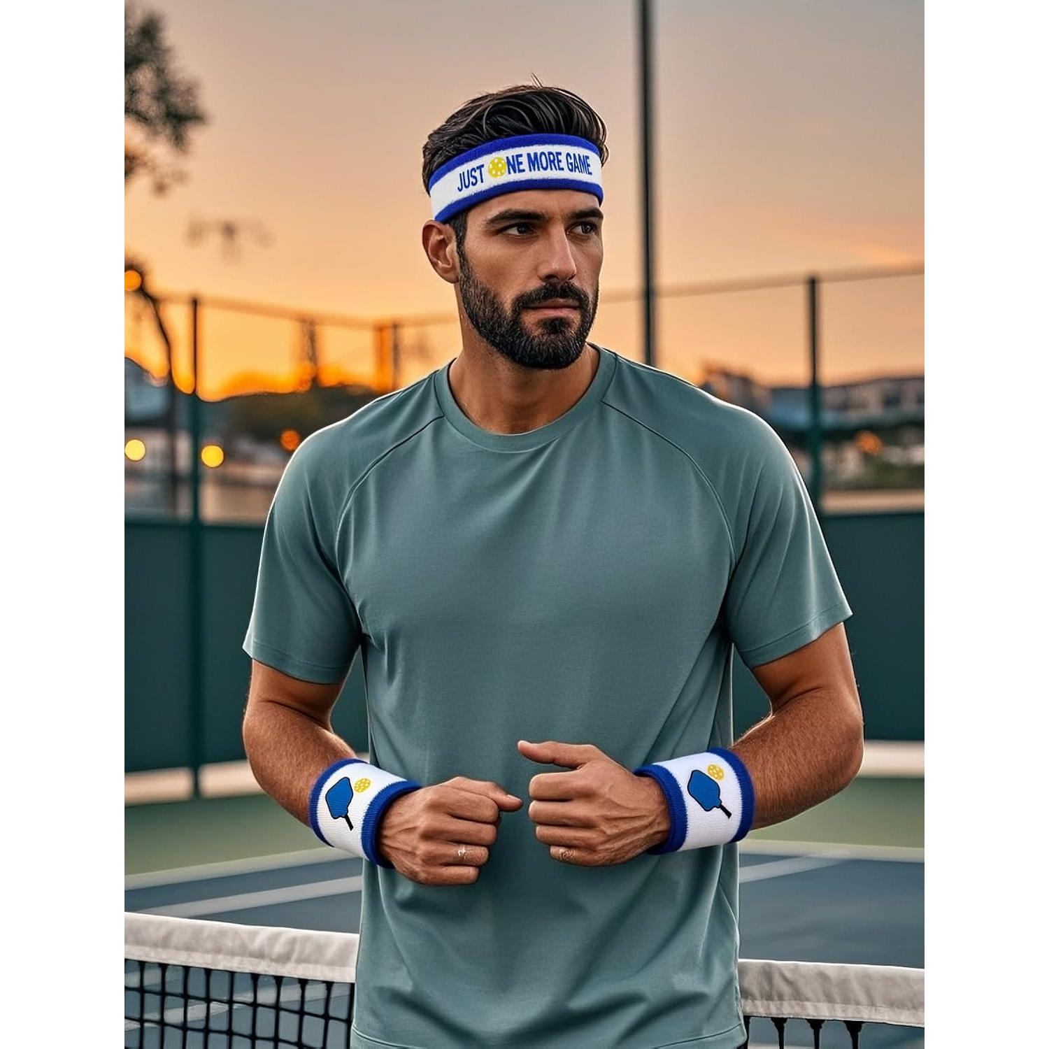 Juego de 3 bandas para el sudor MINYJHZ - Diadema y muñequeras