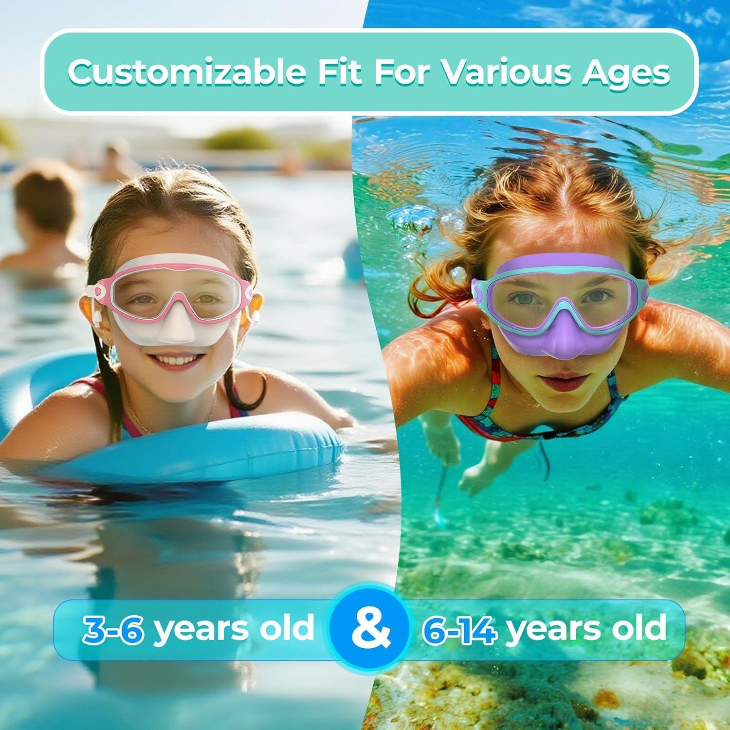 Gafas de natación YLKJSWIM para niños 3-15 años con tapones