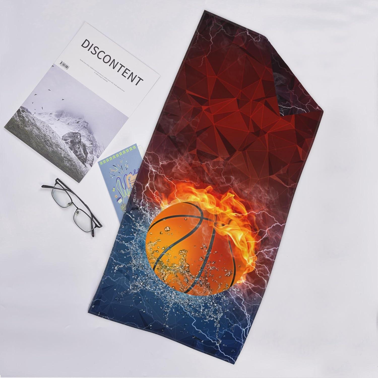 Toallas de Mano Bapcoku Baloncesto 35.56x71.12cm Juego de 2