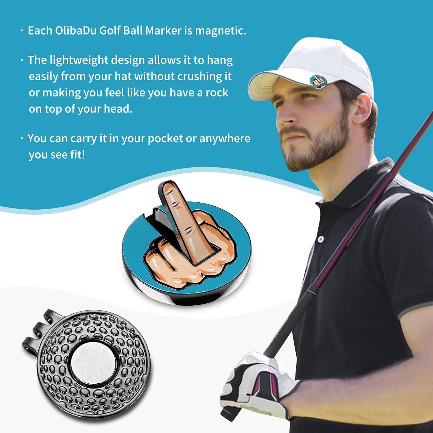 Conjunto de Marcadores de Pelota de Golf OlibaDu con Clip de Gorra