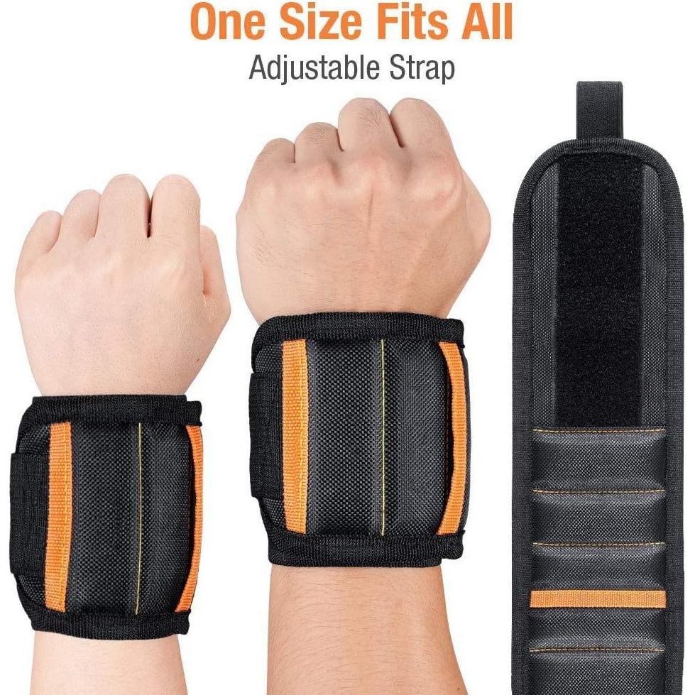 Banda de Muñeca Magnética SYTONGTONG 39.9x9 cm Negro-Naranja