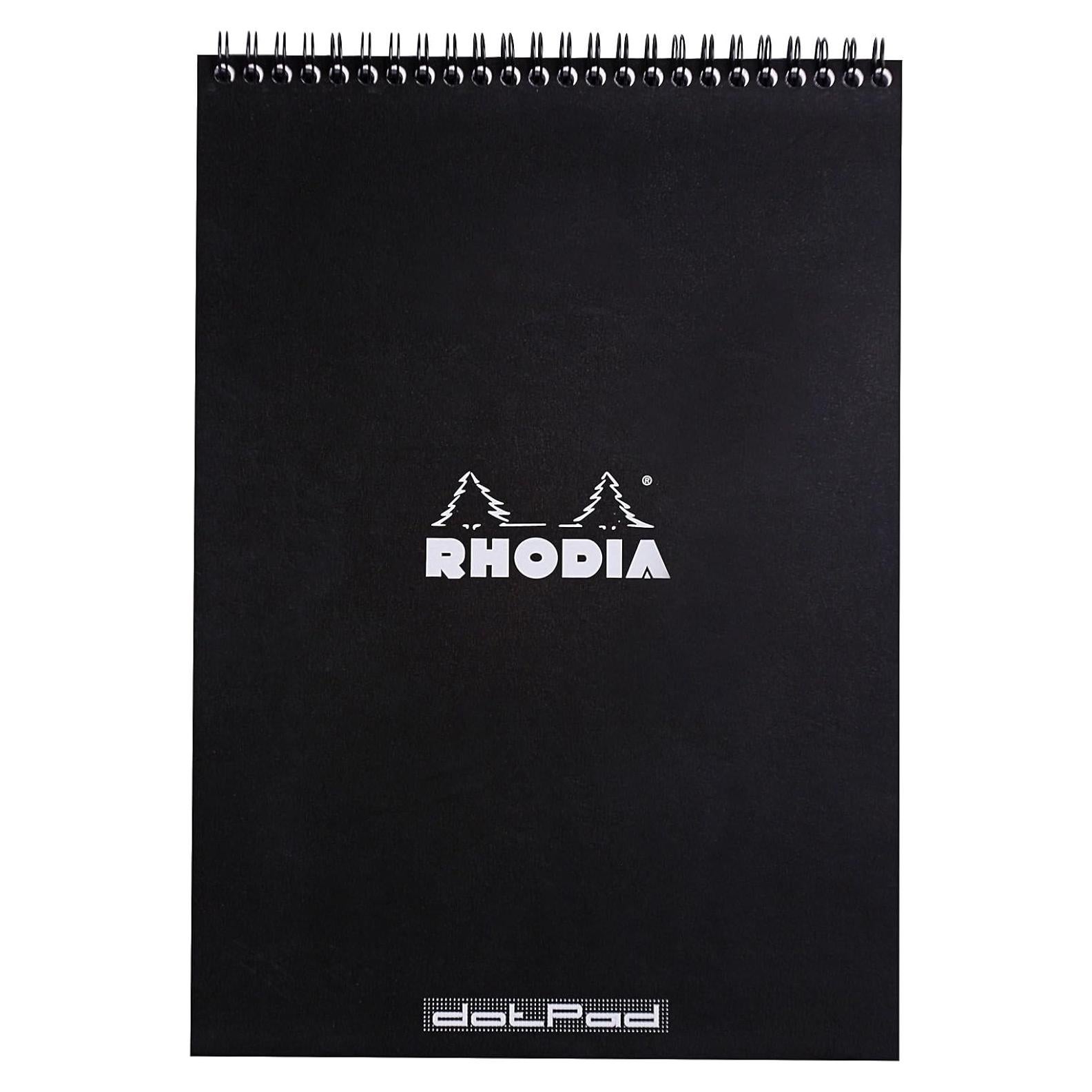 Bloc de Notas Rhodia A4 Negro con Puntos - 80 Hojas