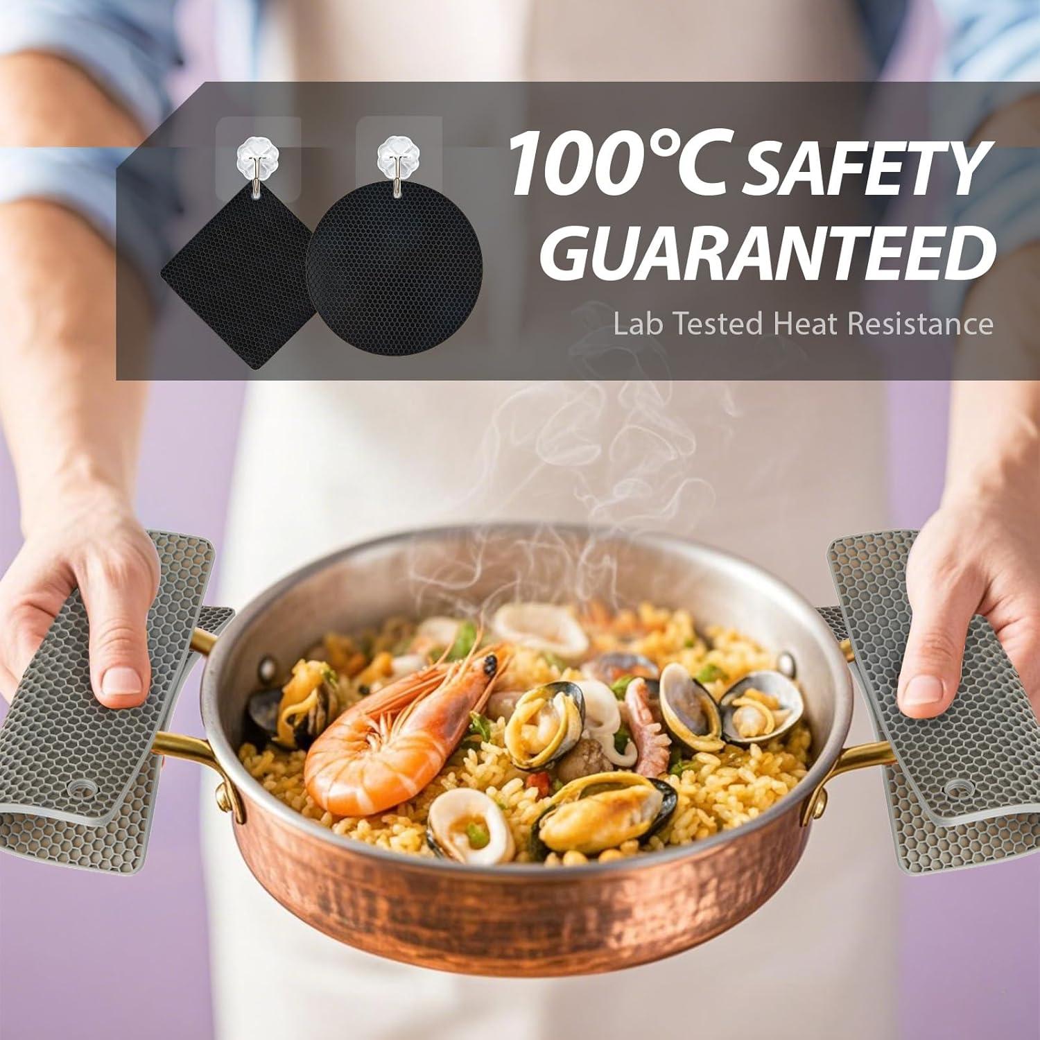 Juego de 4 manteles de silicona NICESOPIN antideslizantes