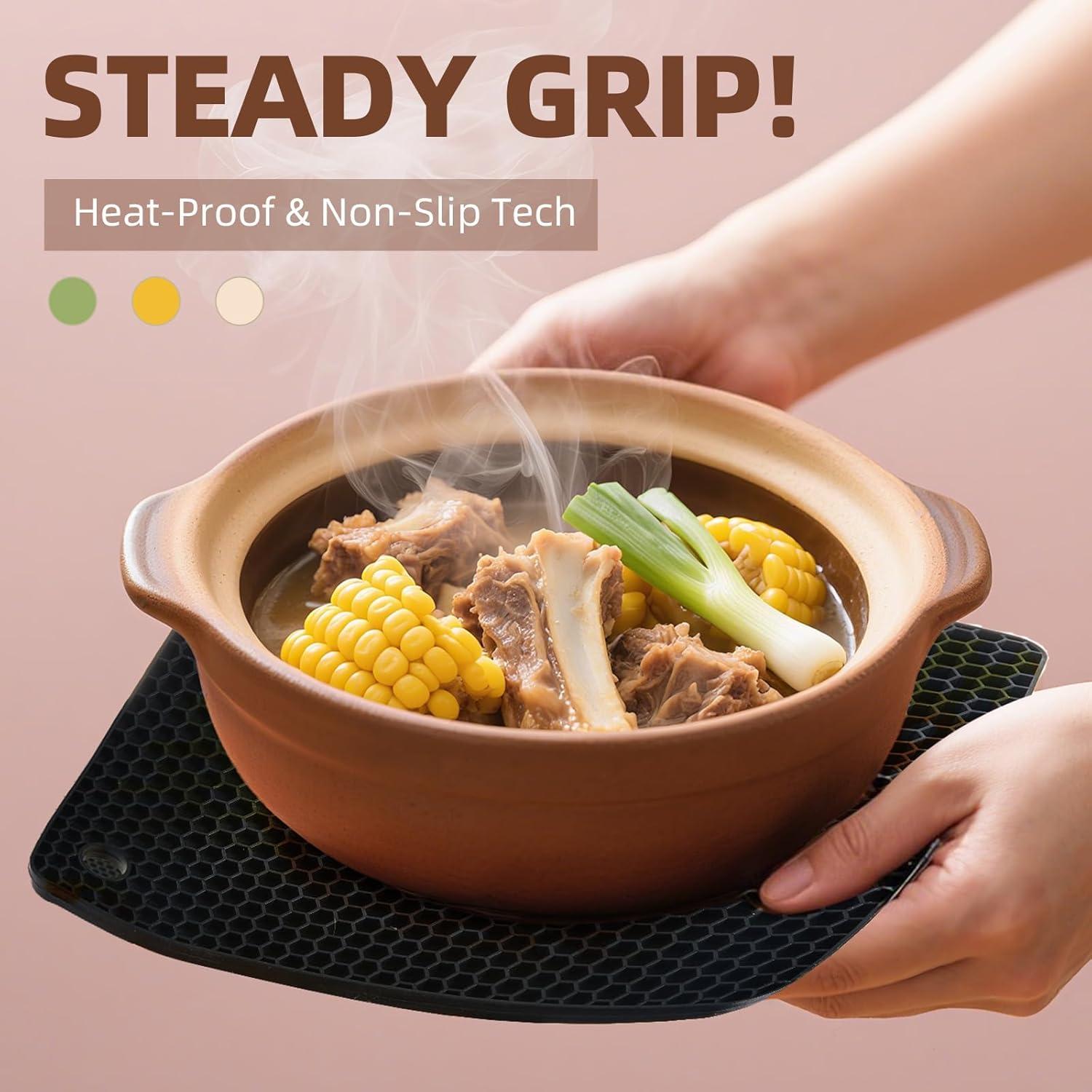 Juego de 4 manteles de silicona NICESOPIN antideslizantes