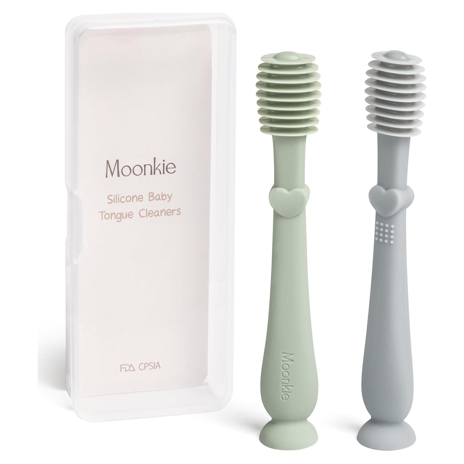 Limpiador Oral para Bebés Moonkie - Kit 2 Piezas Azul/Menta