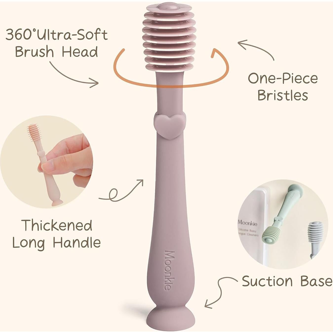 Limpiador Oral para Bebés Moonkie - Kit 2 Piezas Azul/Menta