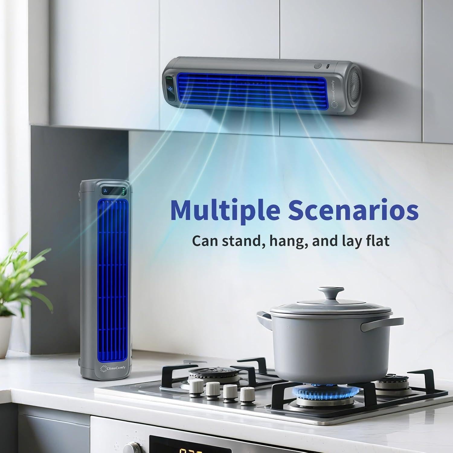 Ventilador de Escritorio ClimaComfy 12 Pulgadas Recargable 5000mAh