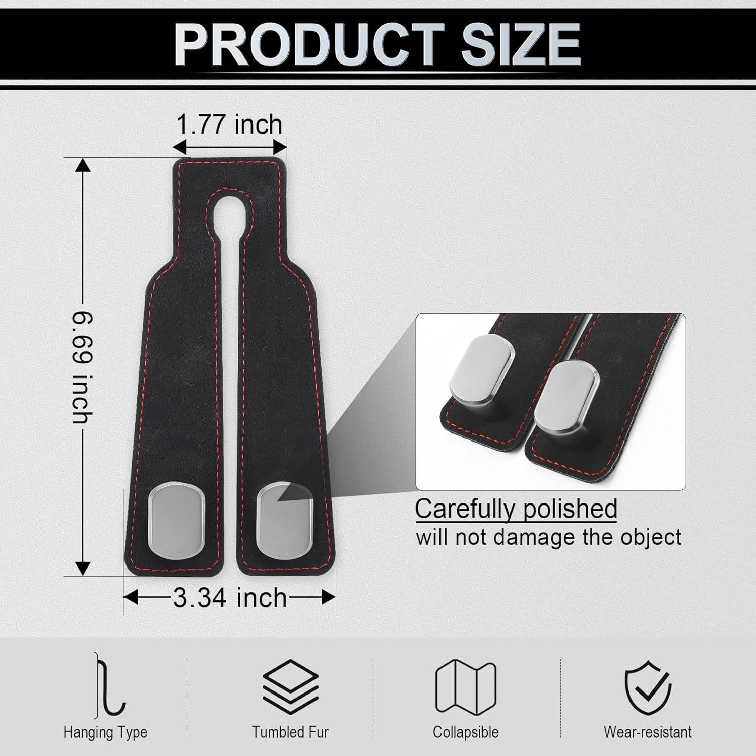 Gancho Doble para Reposacabezas LivTee - Organizador de Auto Negro 2PCS