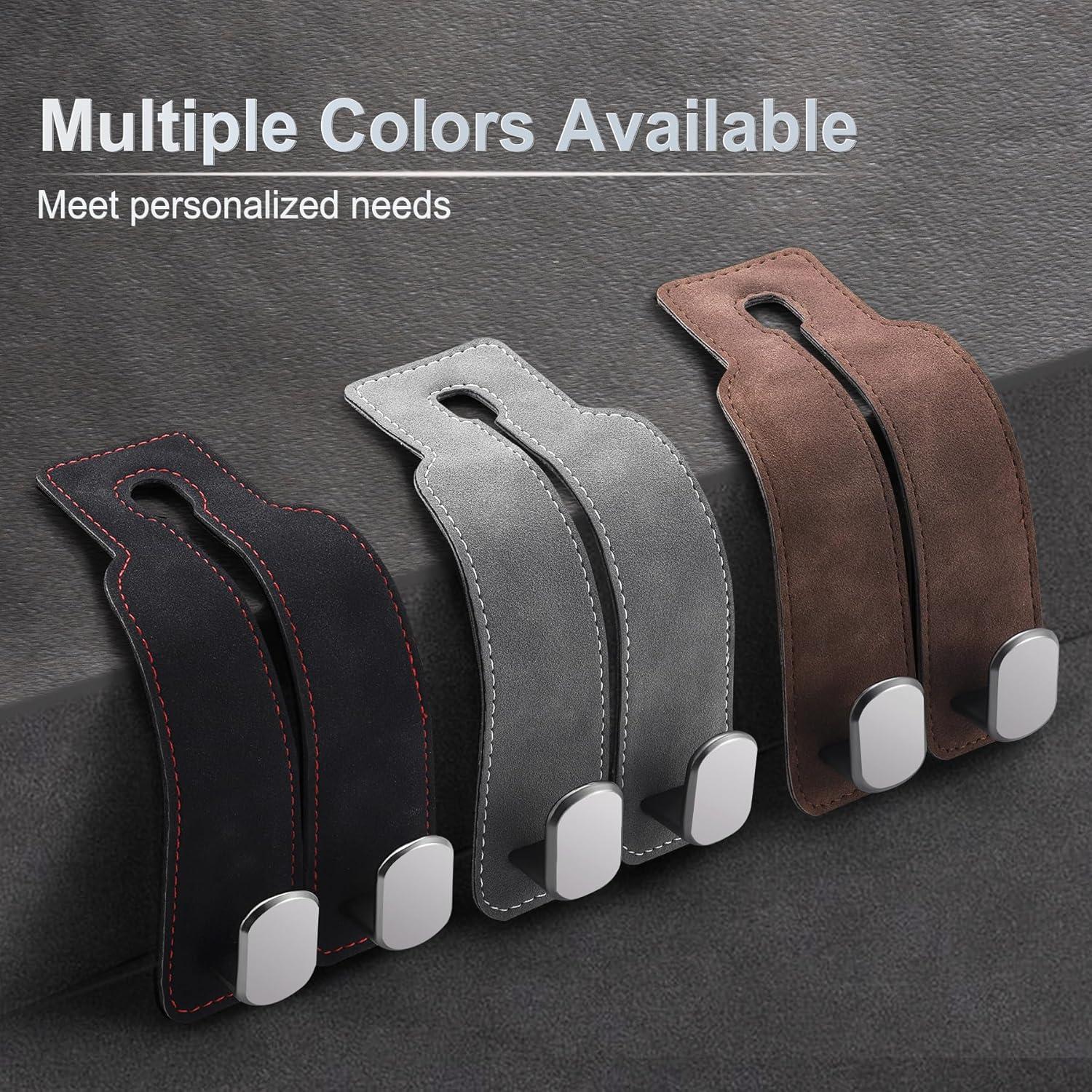 Gancho Doble para Reposacabezas LivTee - Organizador de Auto Negro 2PCS