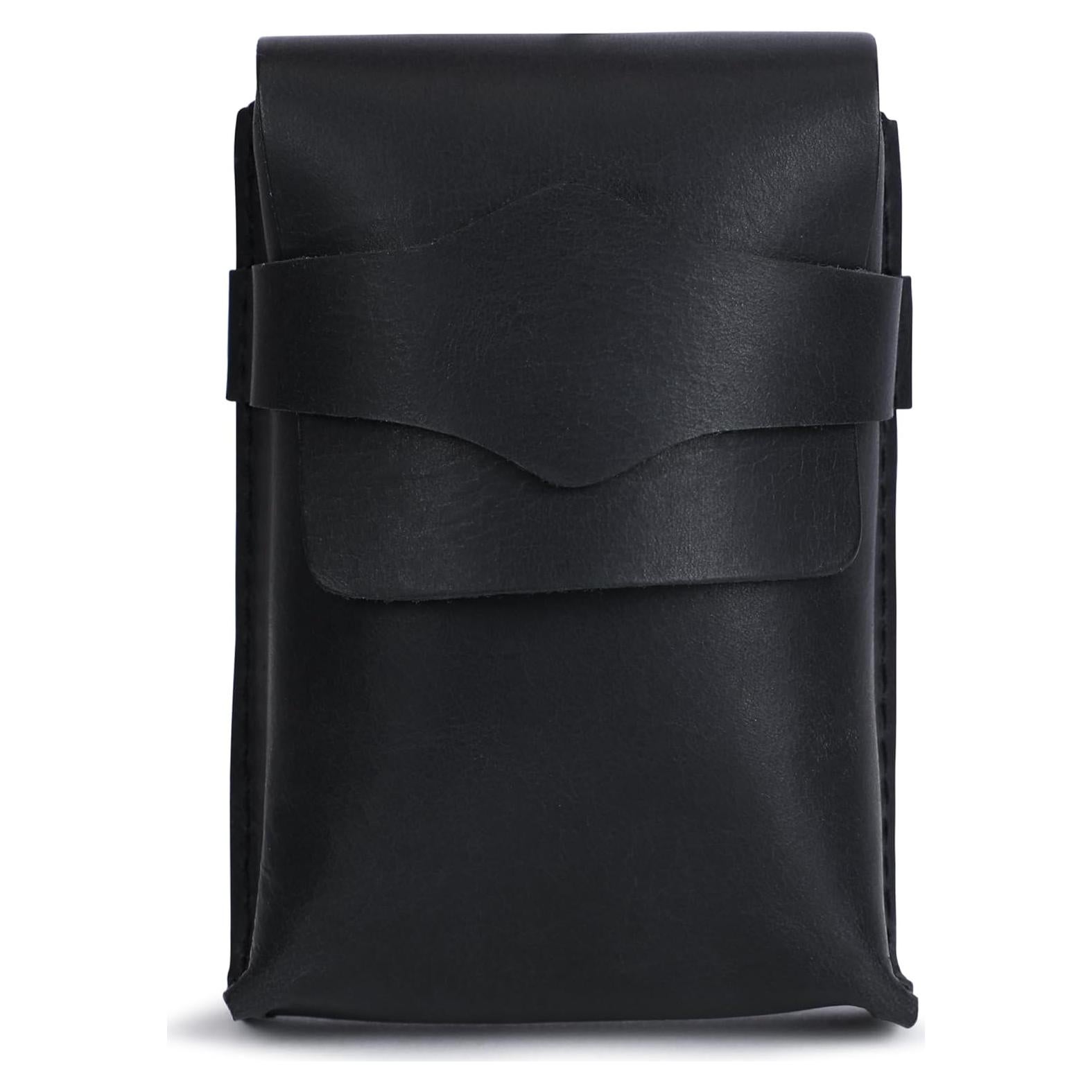 Funda de Cartas de Juego de Cuero Negro M. R. Daughters 11.4x8.9 cm