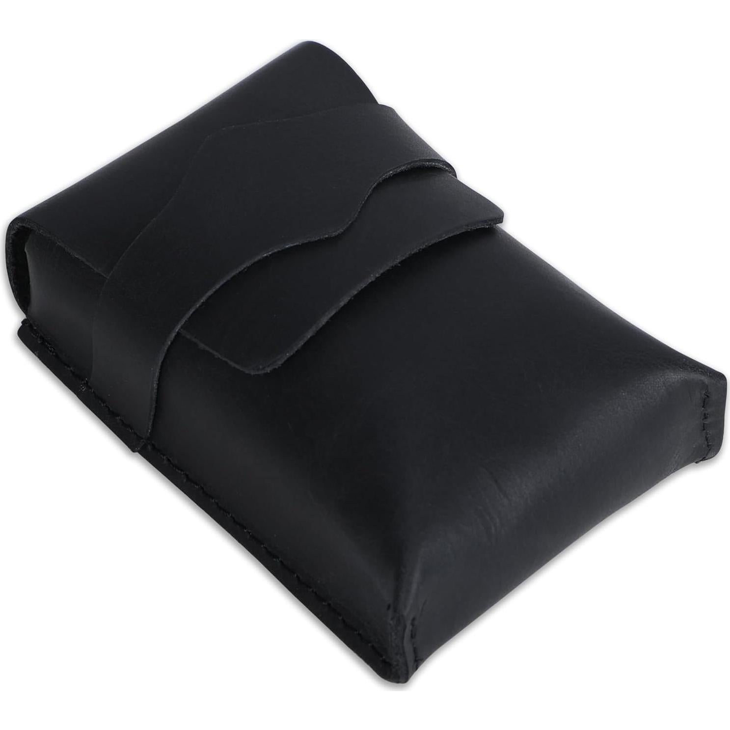 Funda de Cartas de Juego de Cuero Negro M. R. Daughters 11.4x8.9 cm