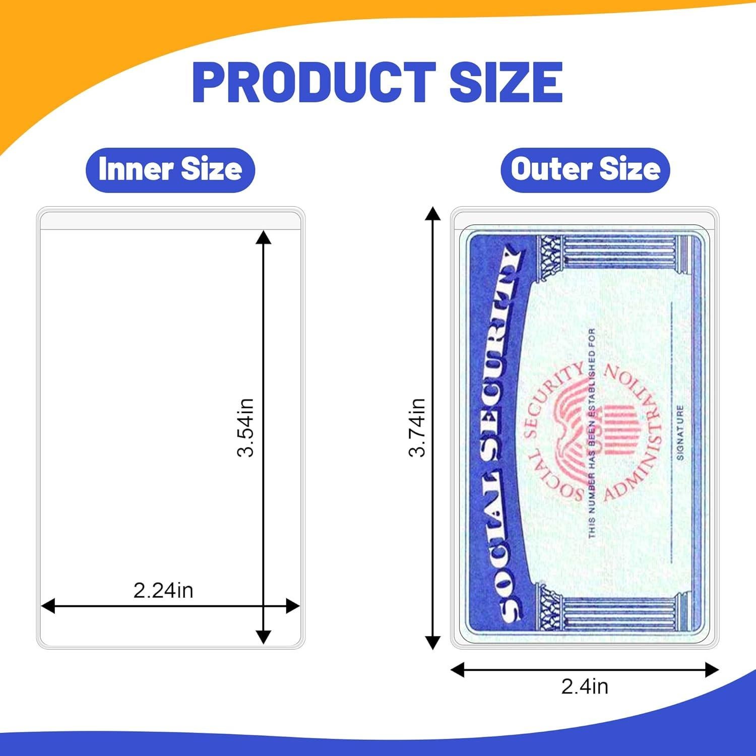 10 Fundas Protectores de Tarjeta Ramota 9.5x6.1 cm Transparente