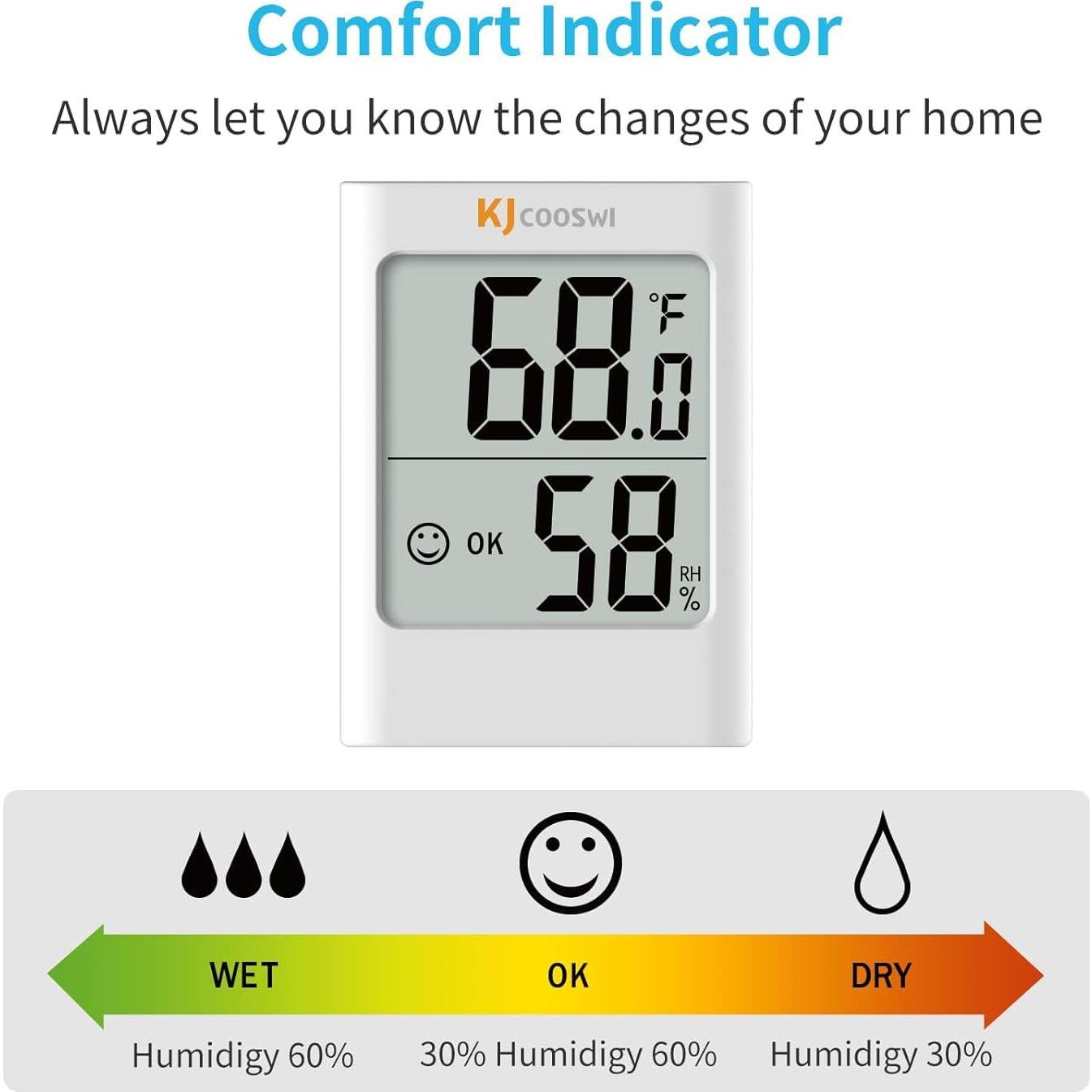 Medidor de Humedad y Temperatura Digital GOUSHIHUI MC30 - Paquete de 2