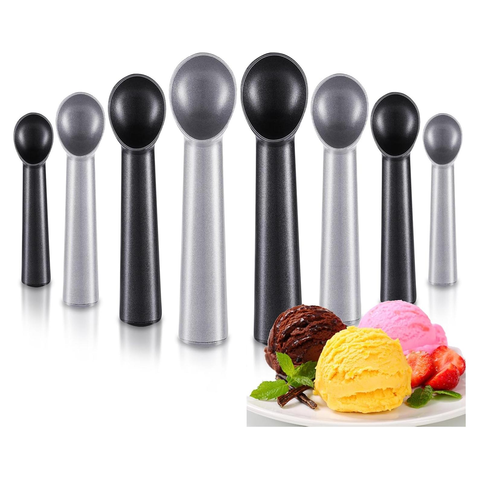 Cucharones de Helado Gejoy 8 Pcs Antiadherente Aluminio 18 cm