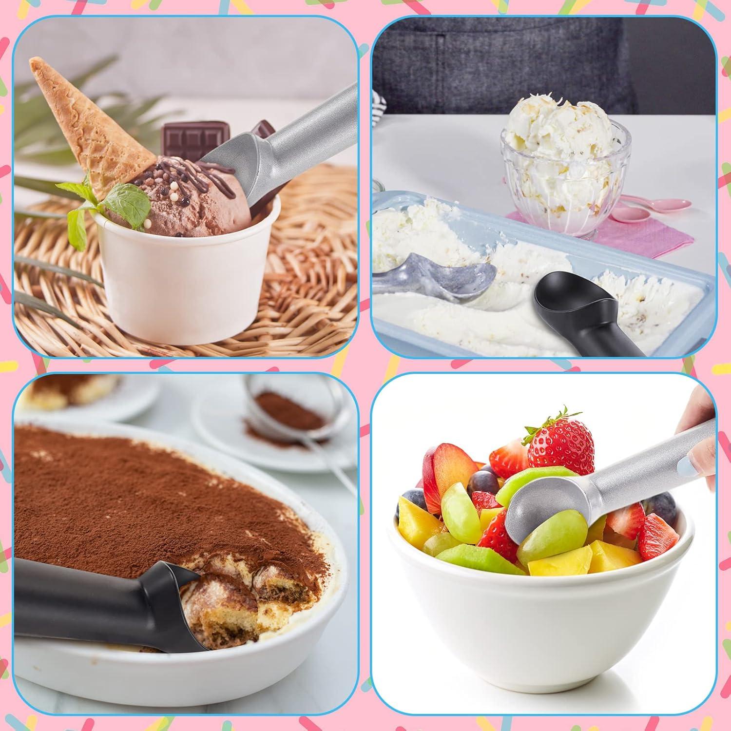 Cucharones de Helado Gejoy 8 Pcs Antiadherente Aluminio 18 cm