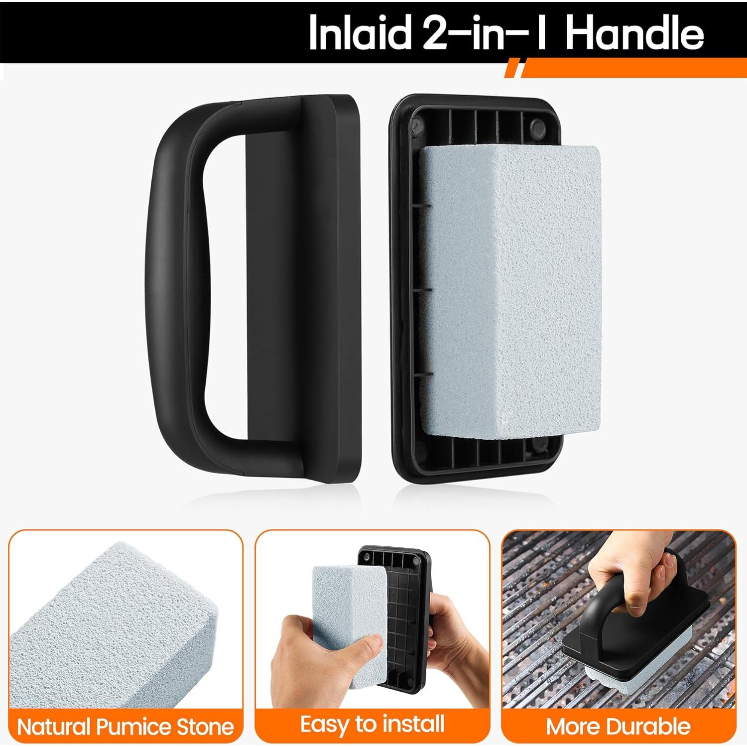 Kit de Limpieza de Parrilla CCTVRTV - 5 Ladrillos y Mango