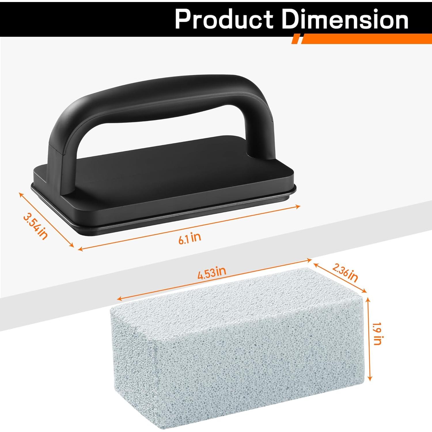 Kit de Limpieza de Parrilla CCTVRTV - 5 Ladrillos y Mango