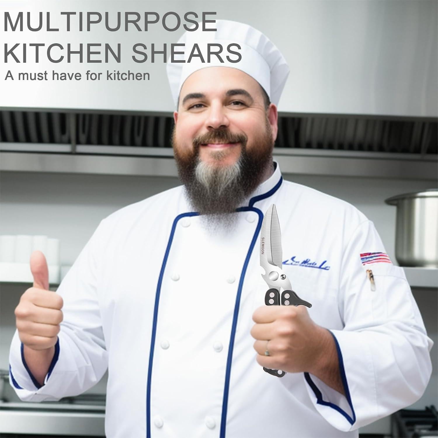 Tijeras de Cocina SLEMOON de Acero Inoxidable 13.2 cm