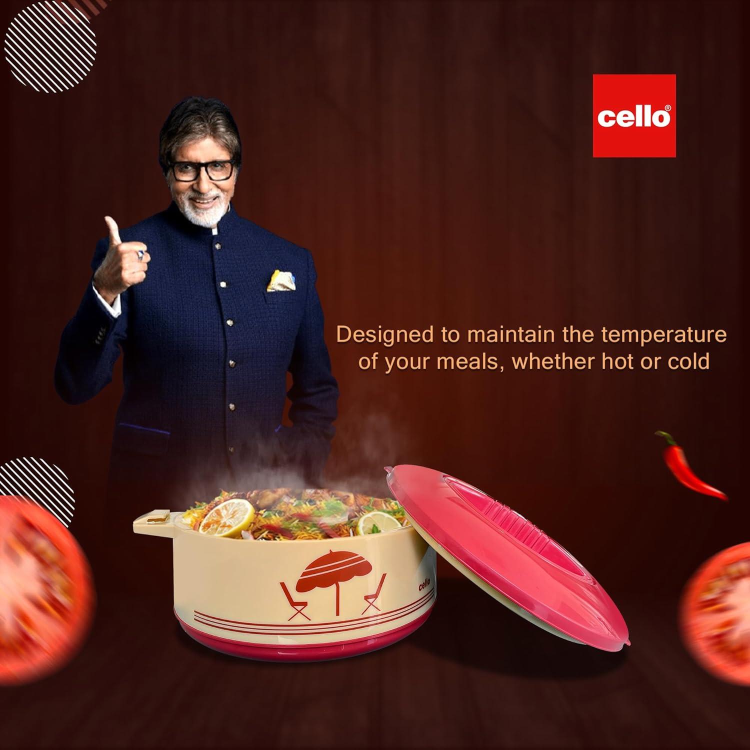 Cazuela Aislada Cello Beige 1250ml Acero Inoxidable