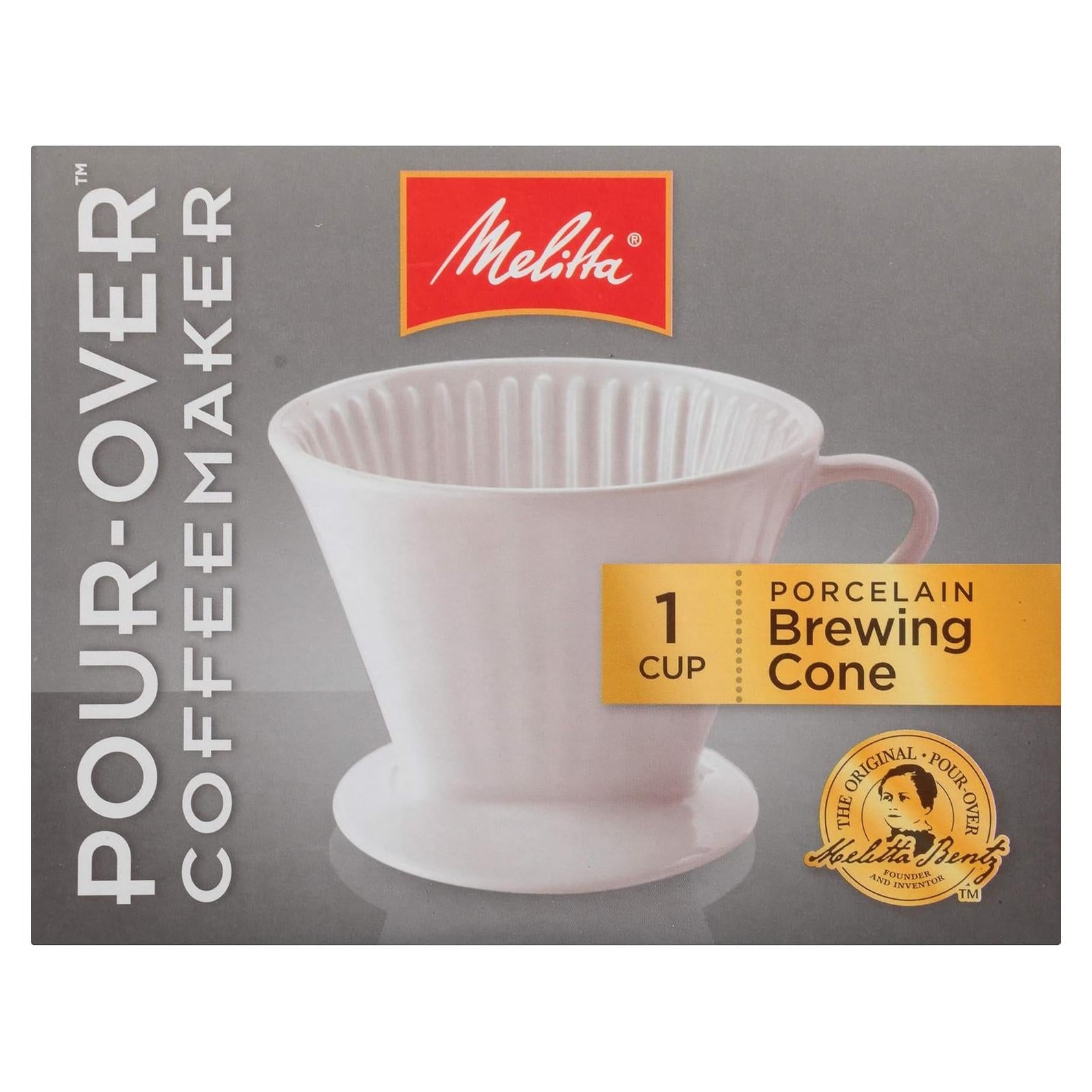 Cono de Cafetera de Porcelana Melitta #2 Blanca 1 Cuenta