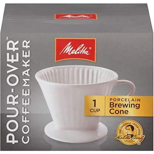 Cono de Cafetera de Porcelana Melitta #2 Blanca 1 Cuenta