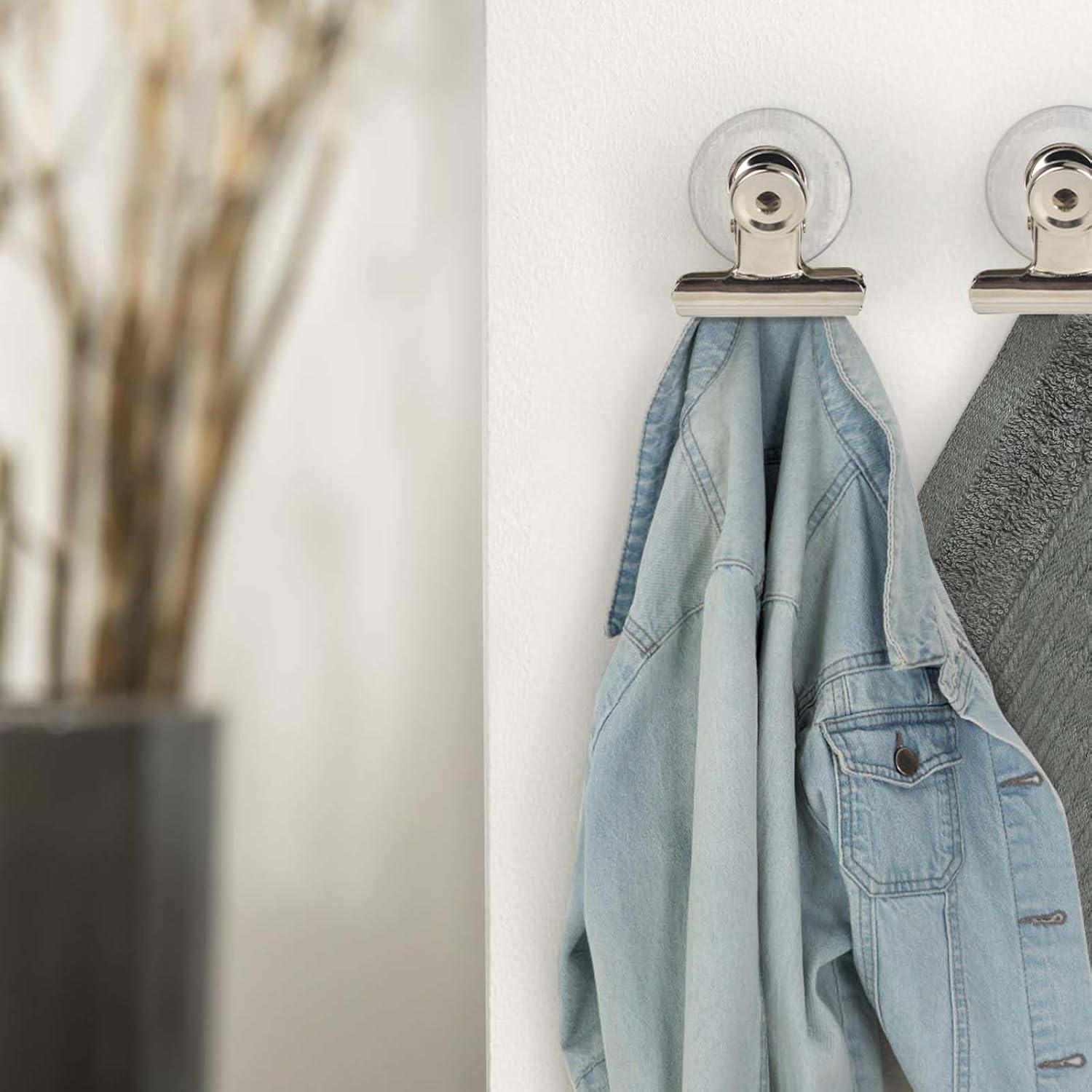 Clips de Ventosa AccEncyc 12Pcs Soporte Transparente Resistente