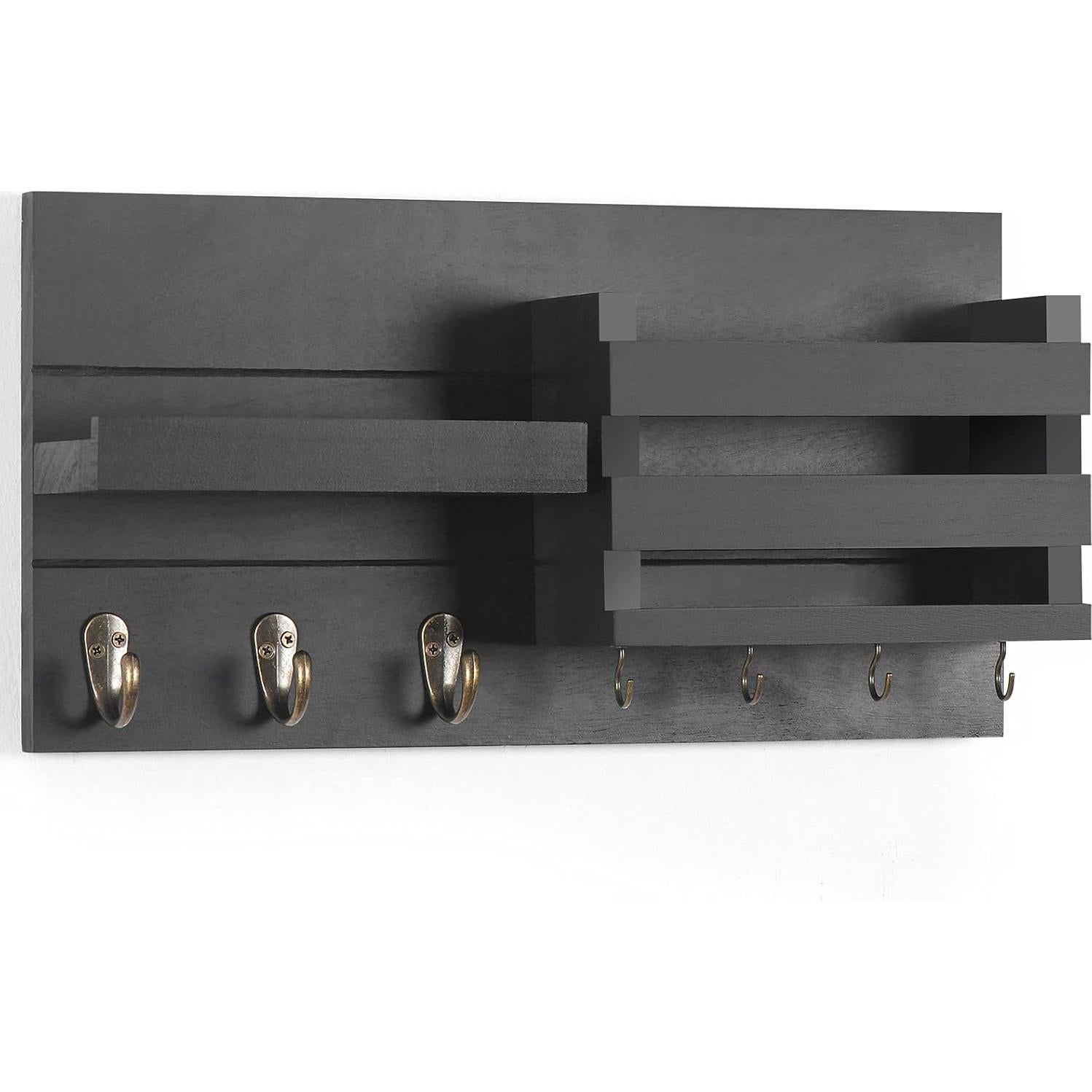 Organizador de correo y llaves Lwenki - Madera rústica 9 kg