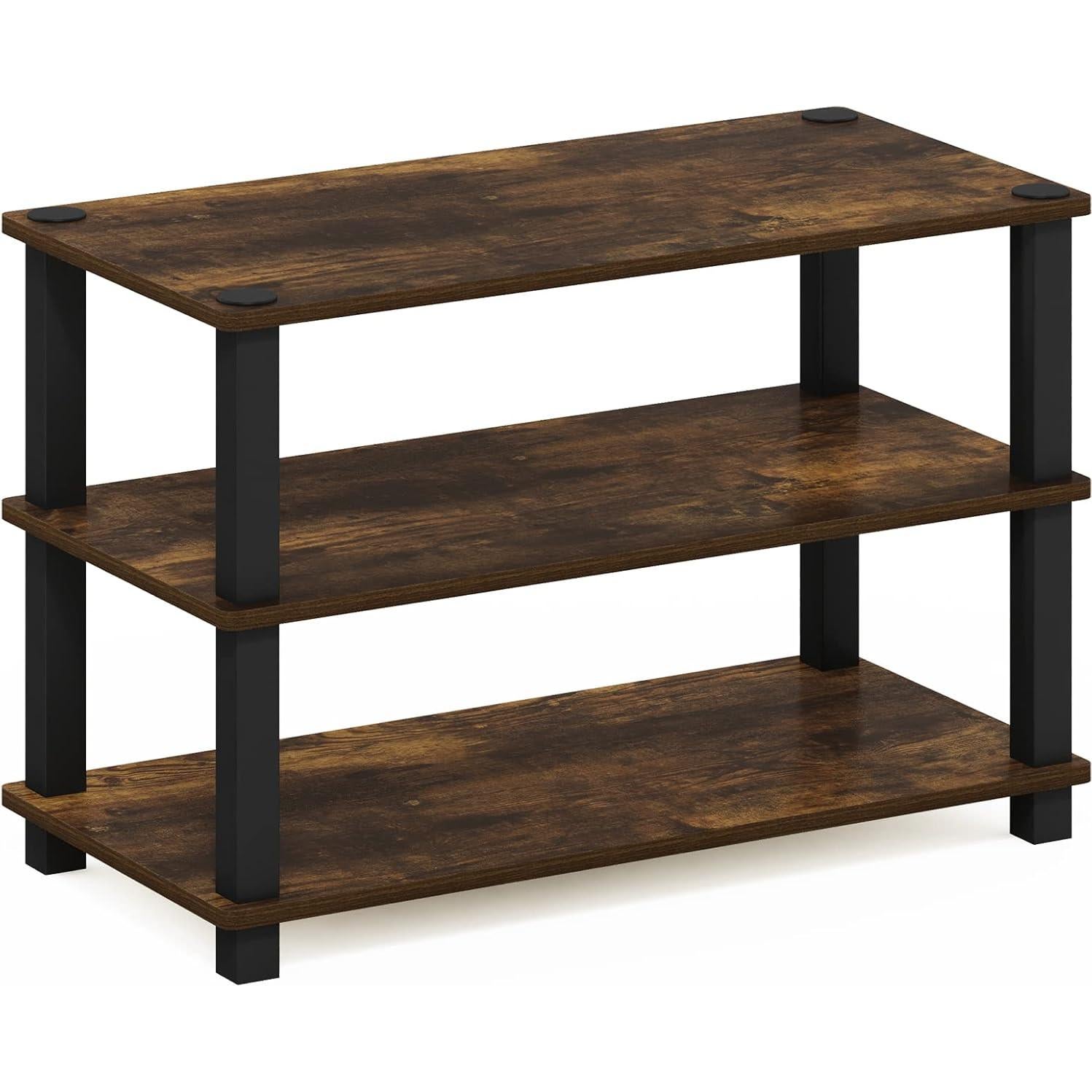 Estante para Zapatos Furinno Turn-S-Tube 3 Niveles Pino Ámbar/Negro