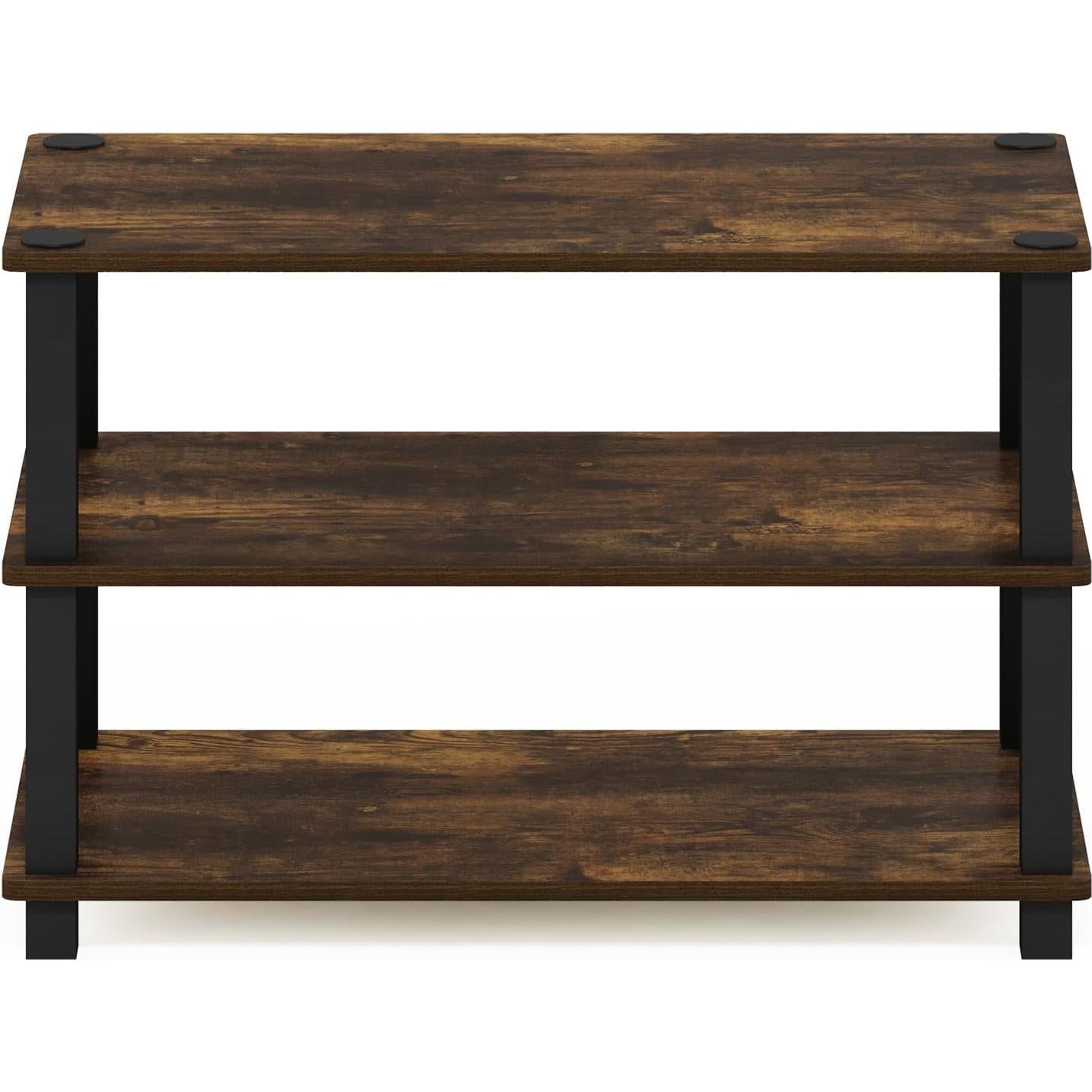 Estante para Zapatos Furinno Turn-S-Tube 3 Niveles Pino Ámbar/Negro