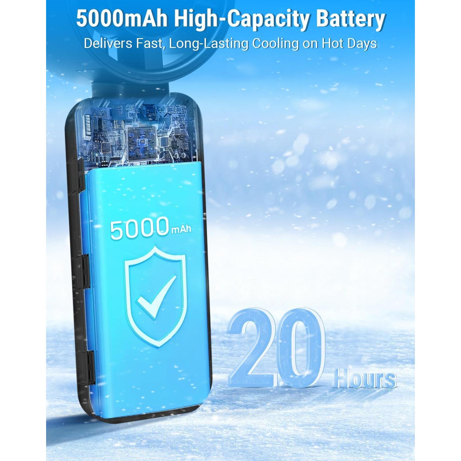 Ventilador Turbo Portátil AuraliBrite G01 15000RPM Plegable 180°