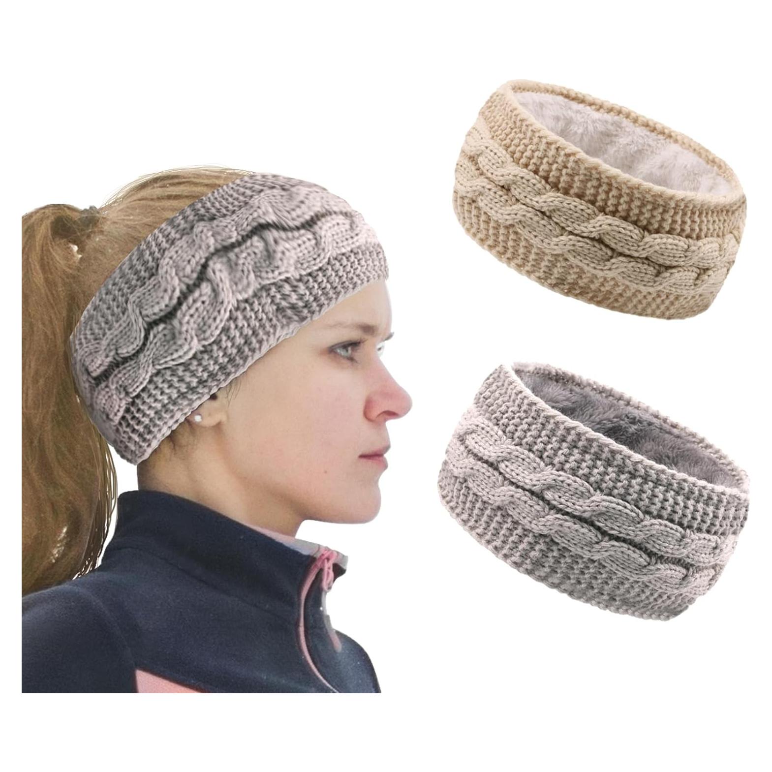 Diademas de Invierno YAHENLI 2 PCS Acrílico Forro Polar