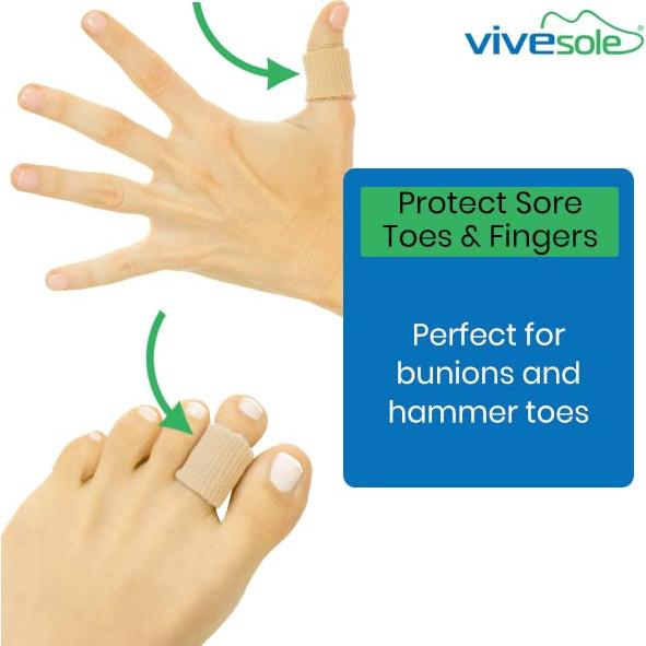 Tubos para Dedos ViveSole - Separadores y Protectores (6 Pzs)