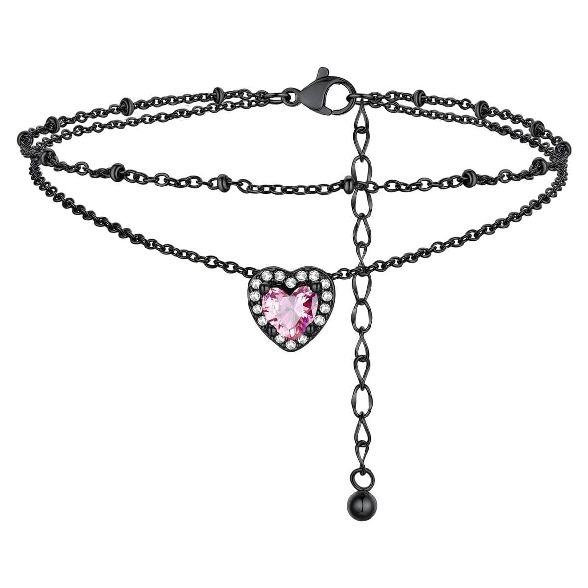 Pulsera de Tobillo Doble Capa FindChic con Piedra de Nacimiento