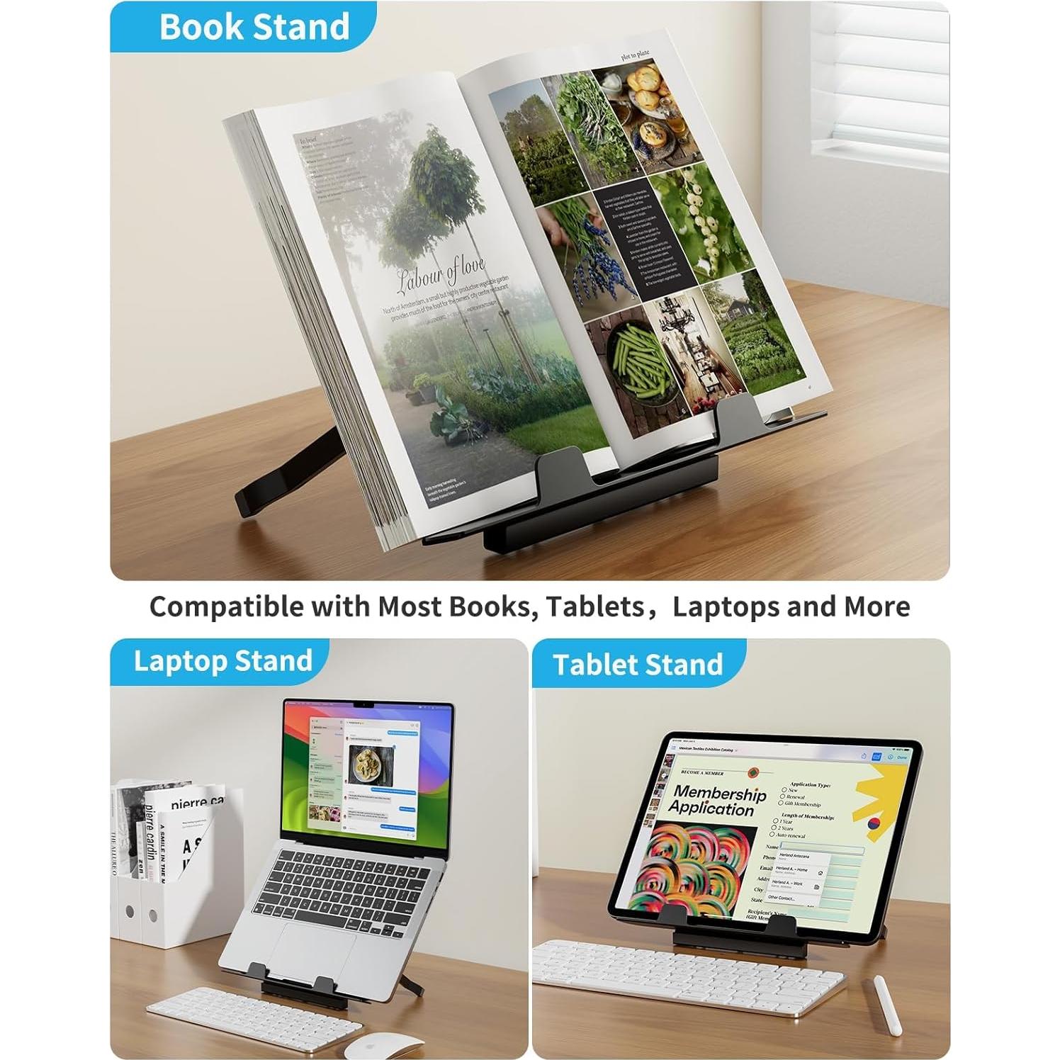 Mesa para Regazo SAIJI Plegable Extra Grande con Soporte de Lectura