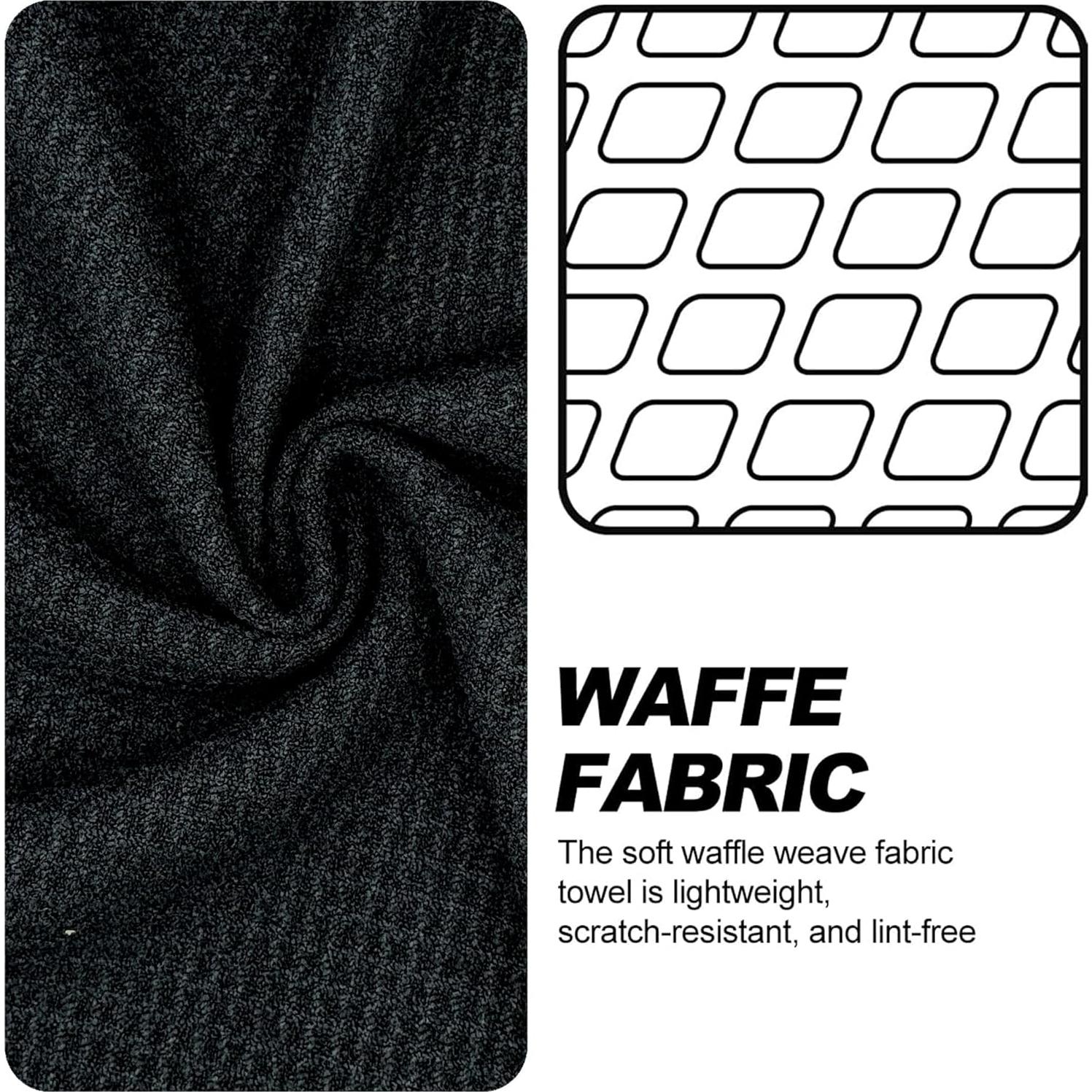 Toalla de Golf Magnética MAGOLFIN Pequeña Microfibra Negra