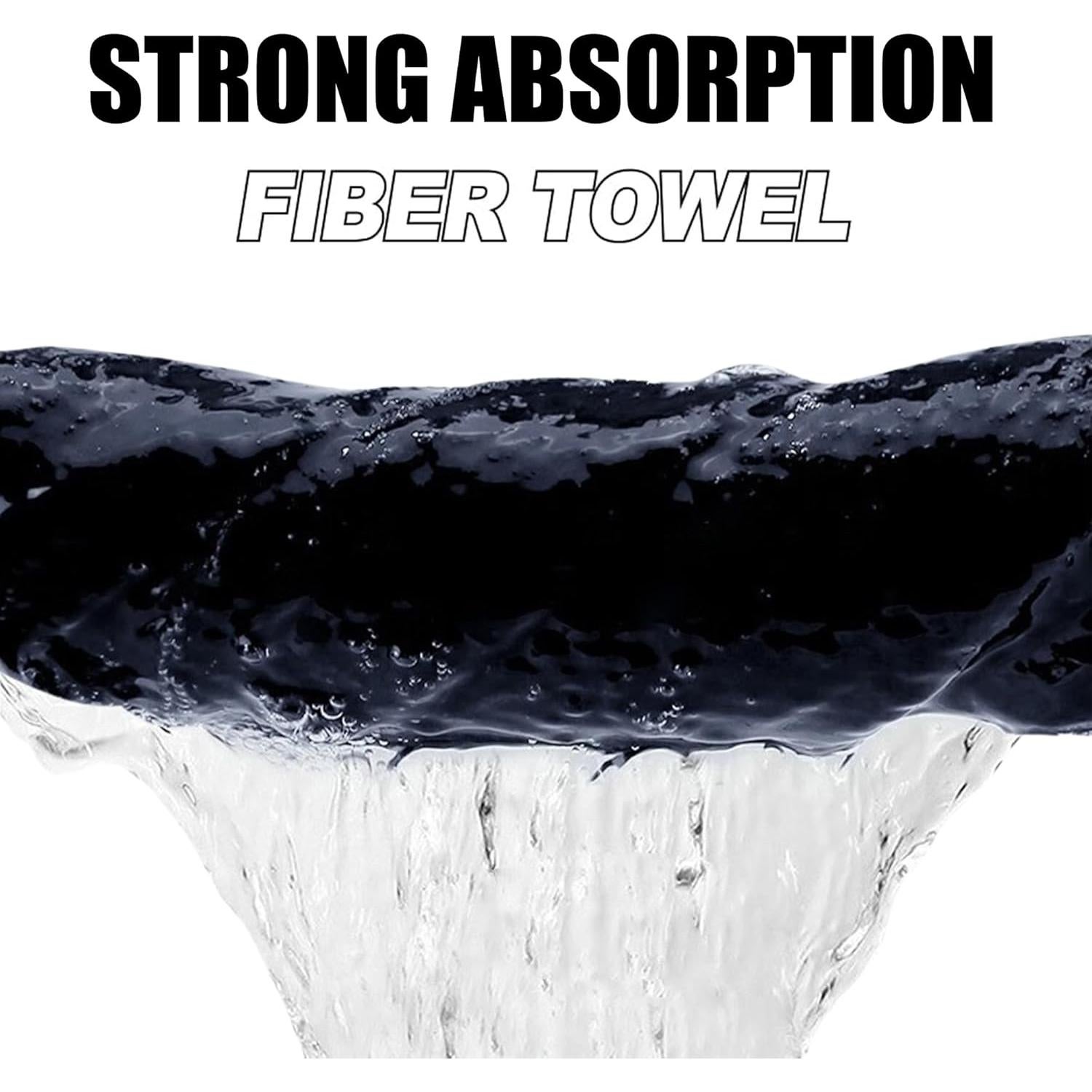 Toalla de Golf Magnética MAGOLFIN Pequeña Microfibra Negra